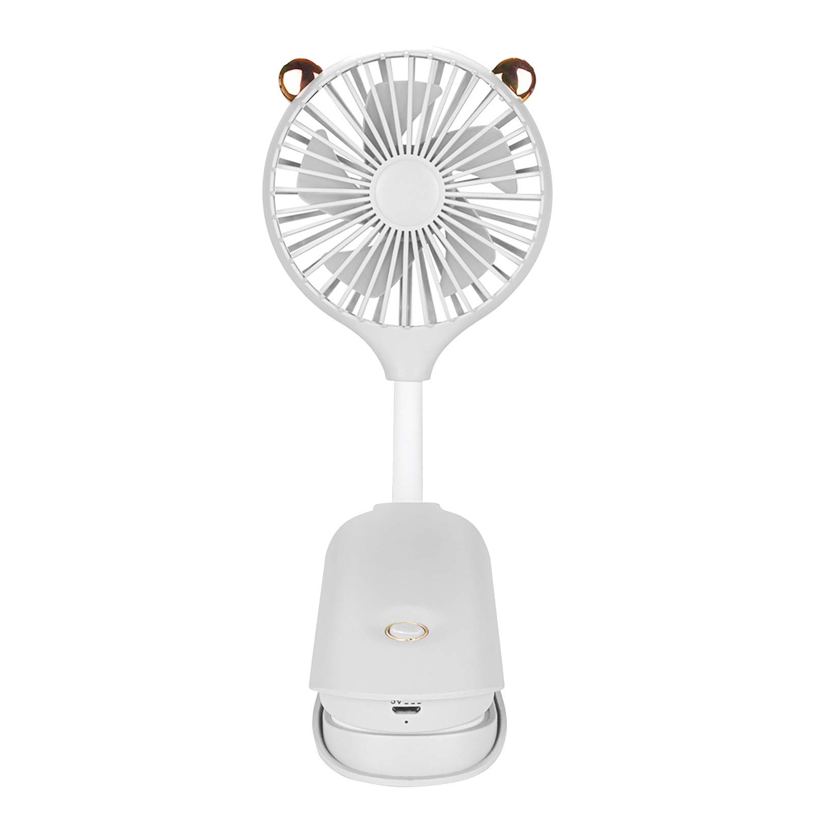 Portable USB Rechargeable Hands-Free Neck Fan - Lightweight Personal Cooling Fan for Travel, Outdoor, Office & Home - White | Summer Neck Fan for Gym, Camping, Sports & Hot Weather - Perfect for Commuting, Hiking, Beach & Indoor Use - Stay Cool While Working, Exercising or Relaxing - Ideal Gift for Summer, Travel & Outdoor Enthusiasts | Great for Yoga, Running, Gardening, and Airplane Travel - Stay Cool in Hot Weather, Workouts, Travel & Daily Activities