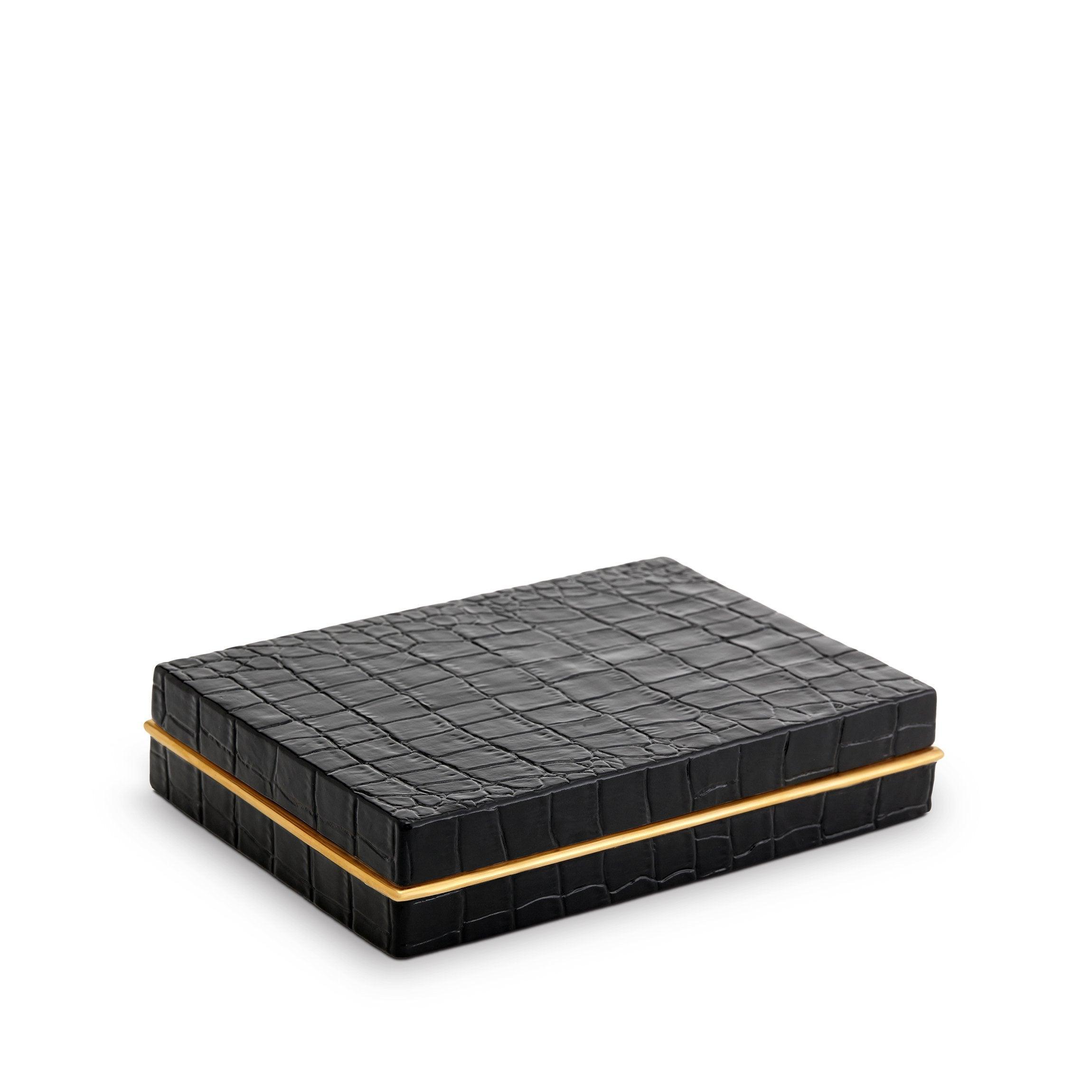 Premium Crocodile Embossed Playing Card Box with 2 Decks - Perfect for Poker Nights, Magic Tricks & Casino-Themed Parties