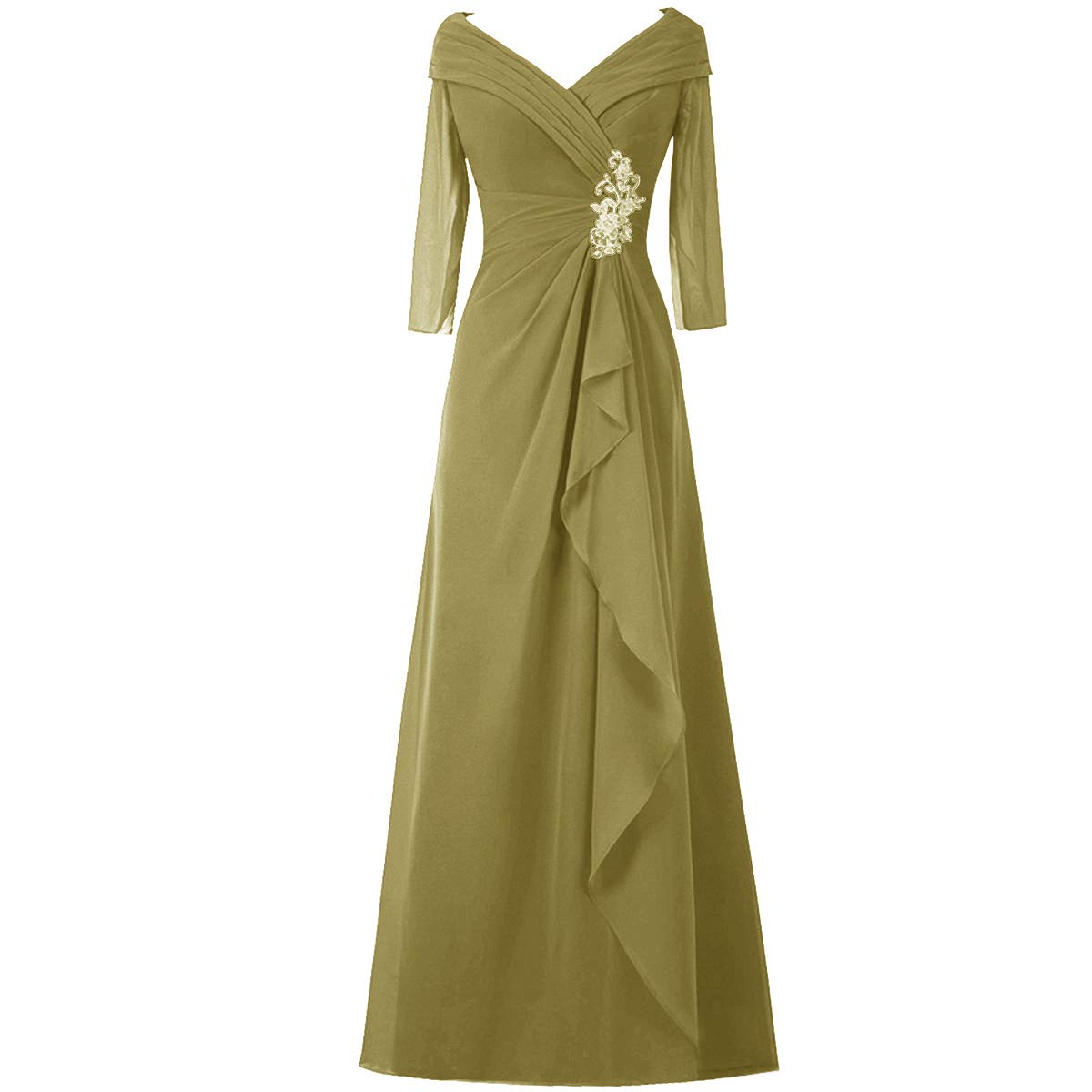 Elegant Mother of The Bride Dresses with Sleeves - Chiffon & Lace Formal Evening Gowns for Wedding Guests - Perfect for Weddings, Galas & Special Occasions