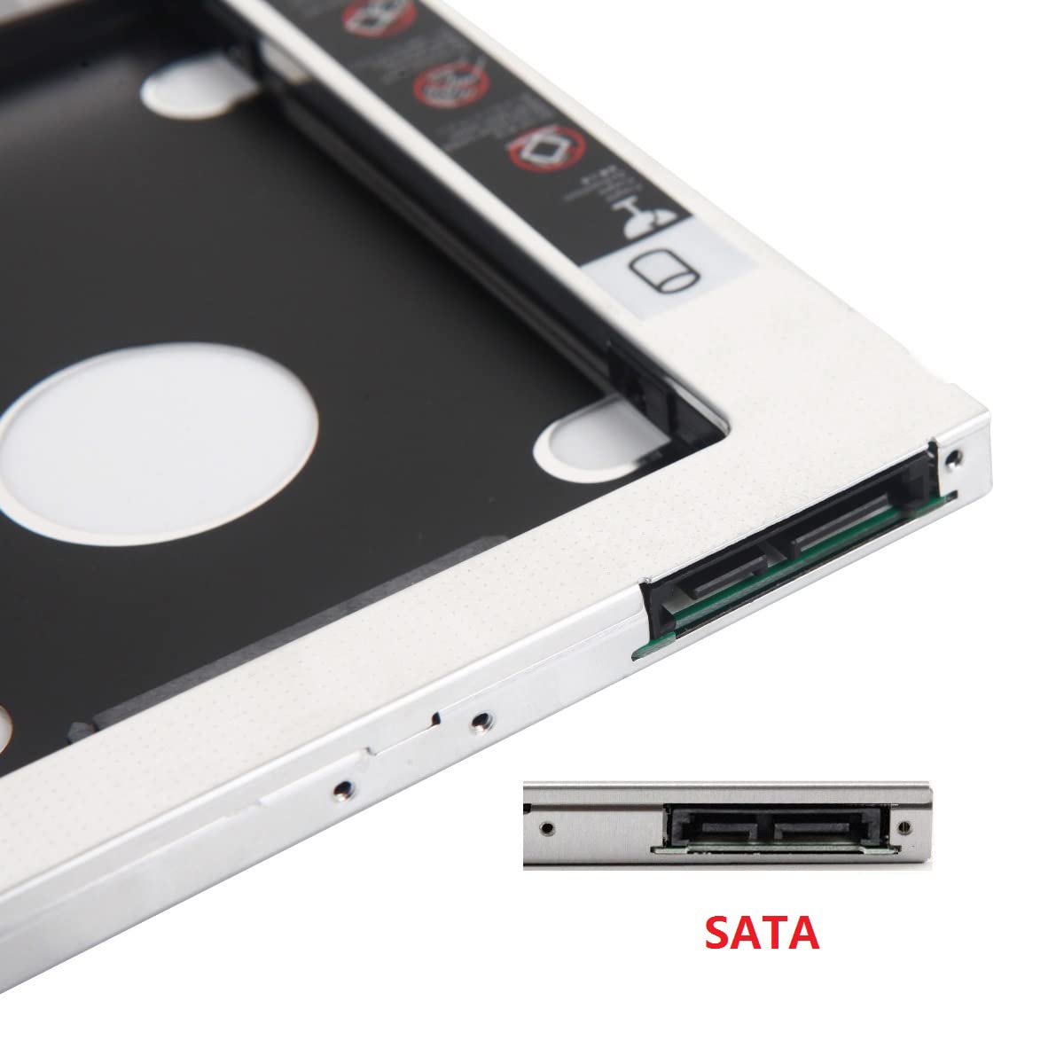 NIGUDEYANG 2nd Hard Drive SSD HDD Optical Bay Caddy Tray for Dell Inspiron 17 7000 7737 i7 i5 Laptop - Upgrade Storage for Gaming, Video Editing & Data Backup