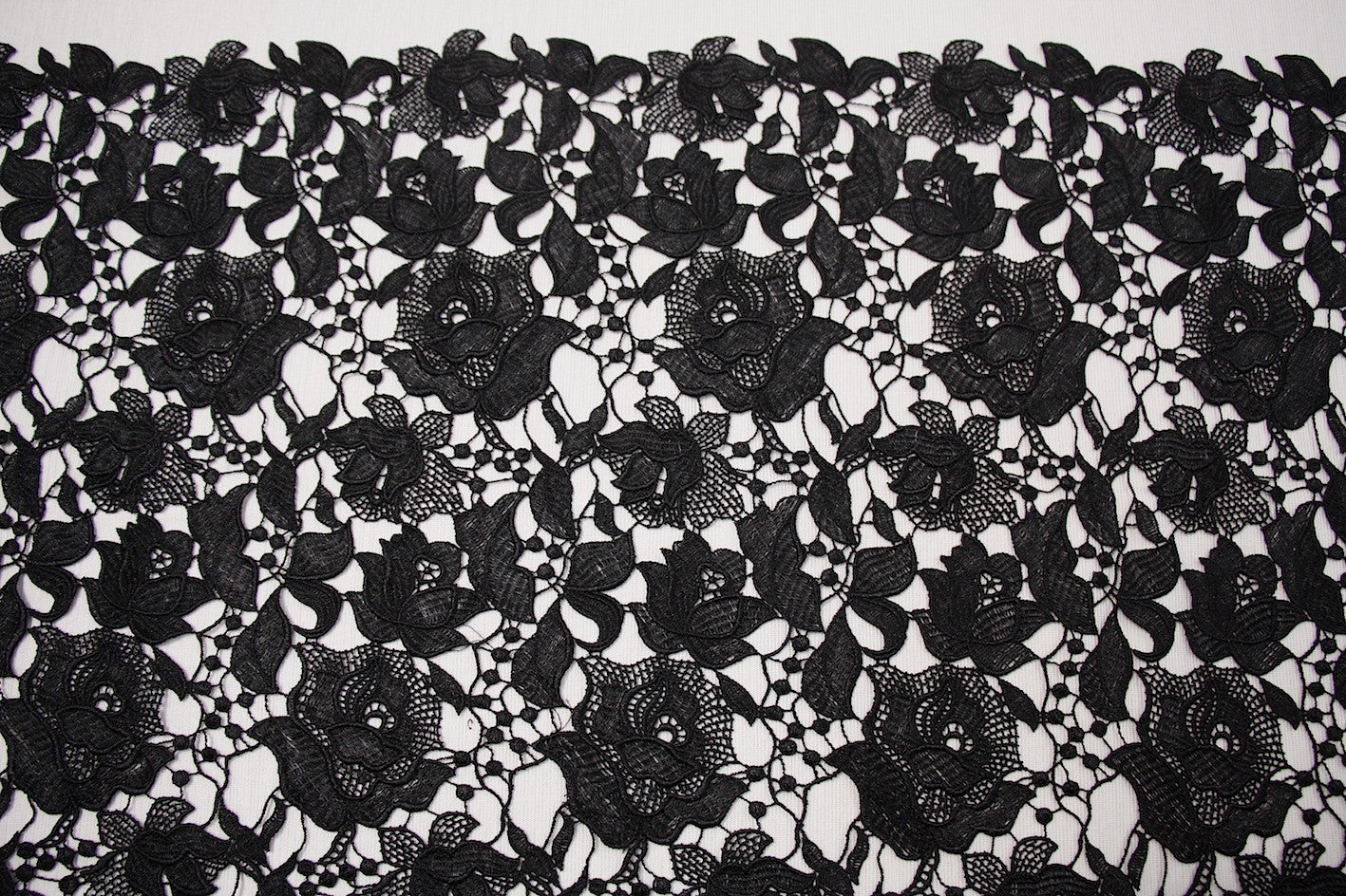Black Aurielle Lace - Elegant Lace Fabric for Wedding Dresses, Bridal Gowns & Home Decor - Perfect for DIY Crafts, Costumes & Fashion Design