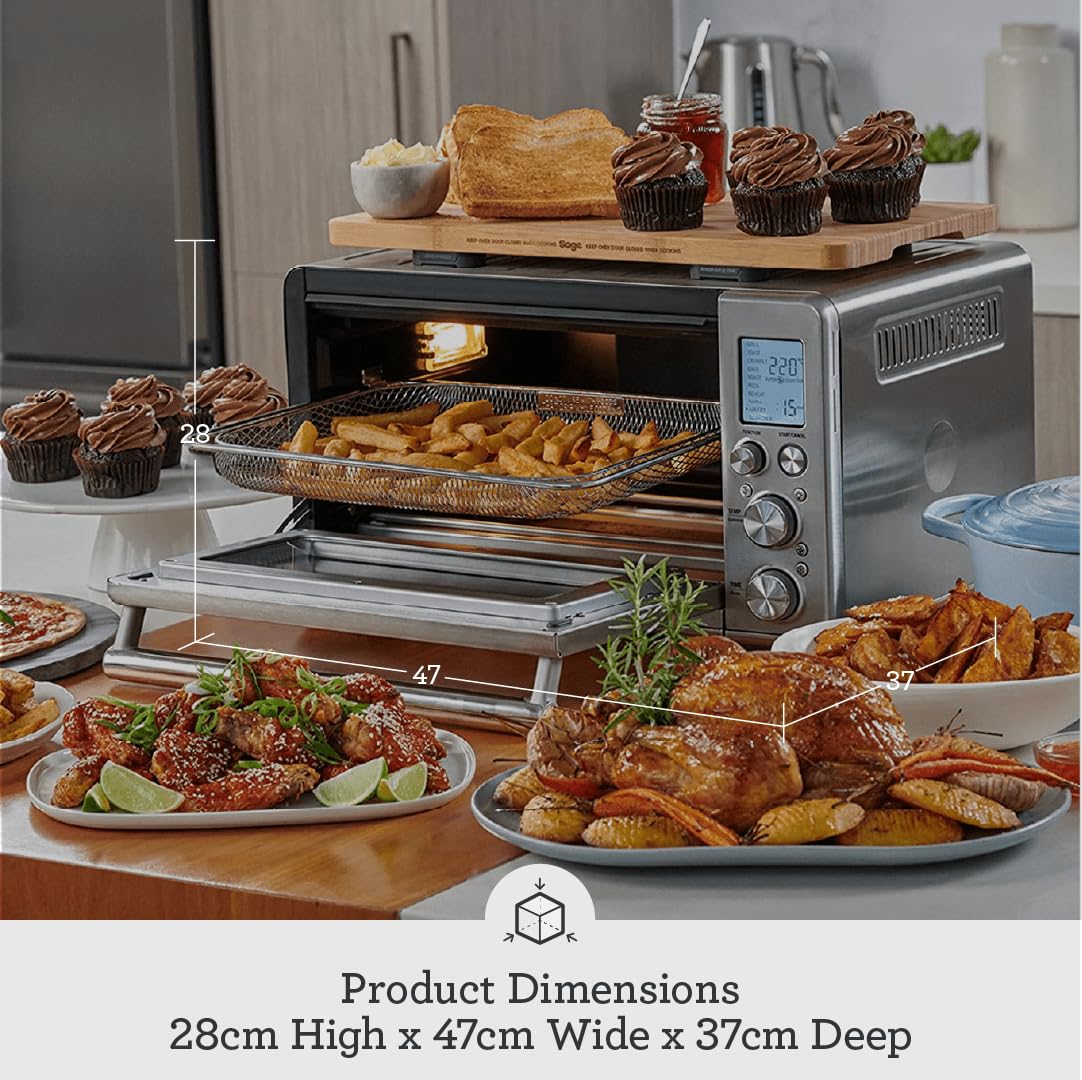 Sage Smart Oven Air Fryer Toaster Oven with Convection - 6-Slice Countertop Oven, SOV860BSS in Brushed Stainless Steel - Perfect for Baking, Roasting, Air Frying & Toasting in Small Kitchens