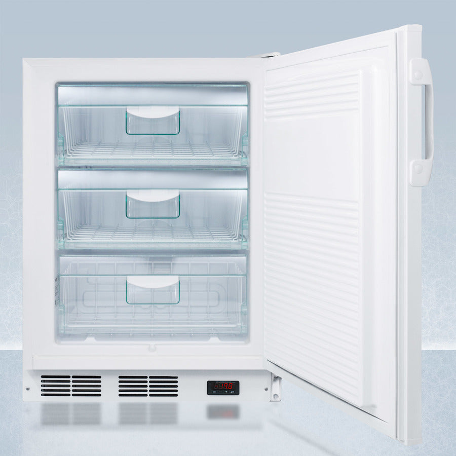Accucold 24 Inch Wide All Freezer - VT65MLPLUS2ADA | Energy Efficient Upright Freezer for Home, Garage, or Basement | Perfect for Storing Frozen Foods, Meat, and Ice Cream