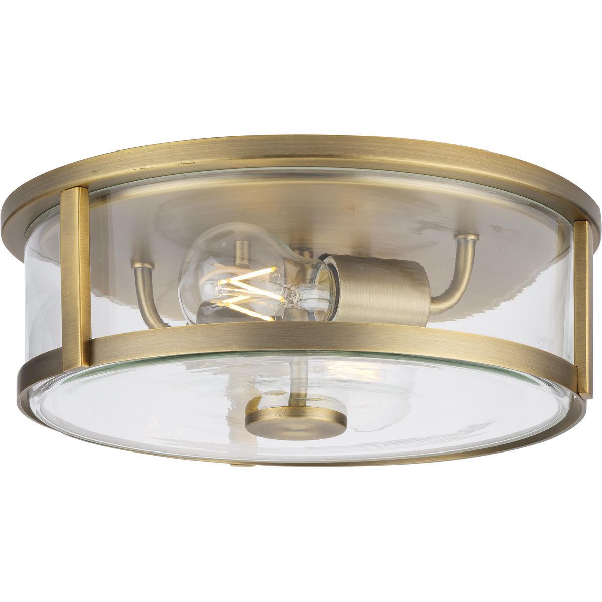 Gilliam Collection 12 5/8 Inch Two-Light Flush Mount Ceiling Light Fixture P350253 - Perfect for Bedroom, Hallway & Entryway Lighting