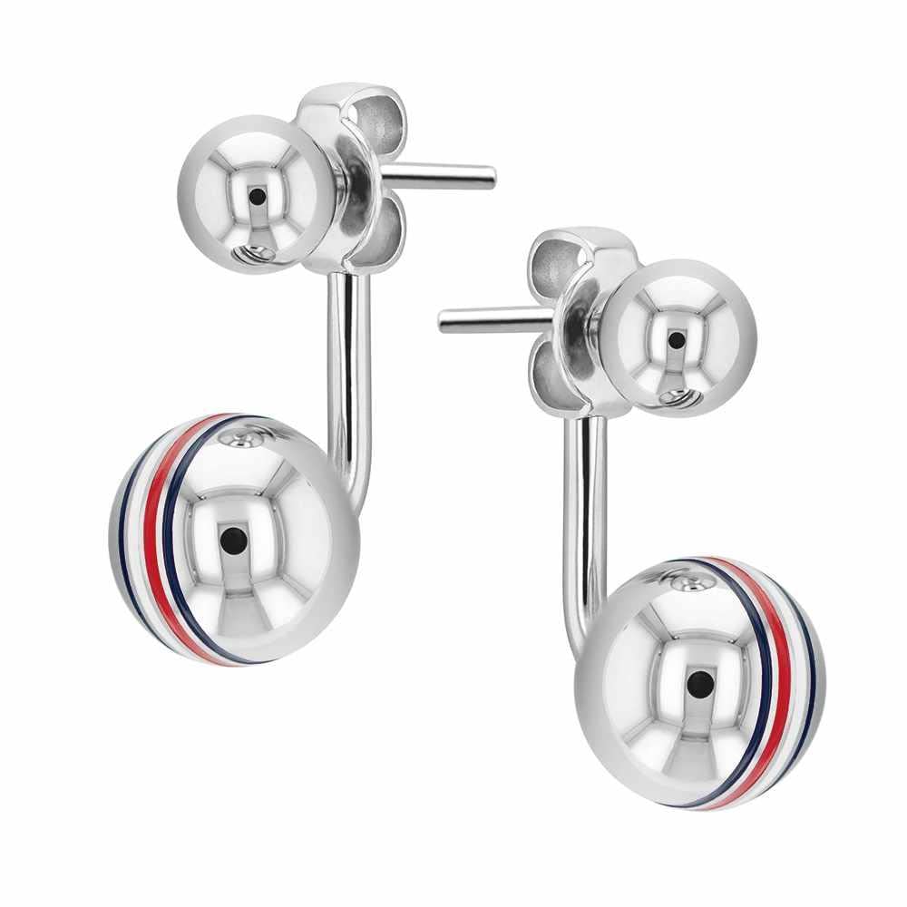 Tommy Hilfiger Women's Stainless Steel Round Stud Earrings - Silver (Model 2780496) | Hypoallergenic & Tarnish-Free Jewelry for Everyday Wear, Parties & Gifts