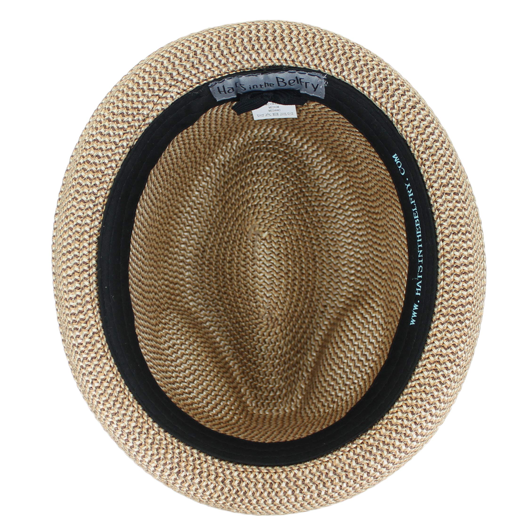 Stylish Belfry Summer Straw Pork Pie Trilby Fedora Hat for Men & Women - Blue, Tan, Black | Perfect for Beach, Outdoor Parties & Casual Wear
