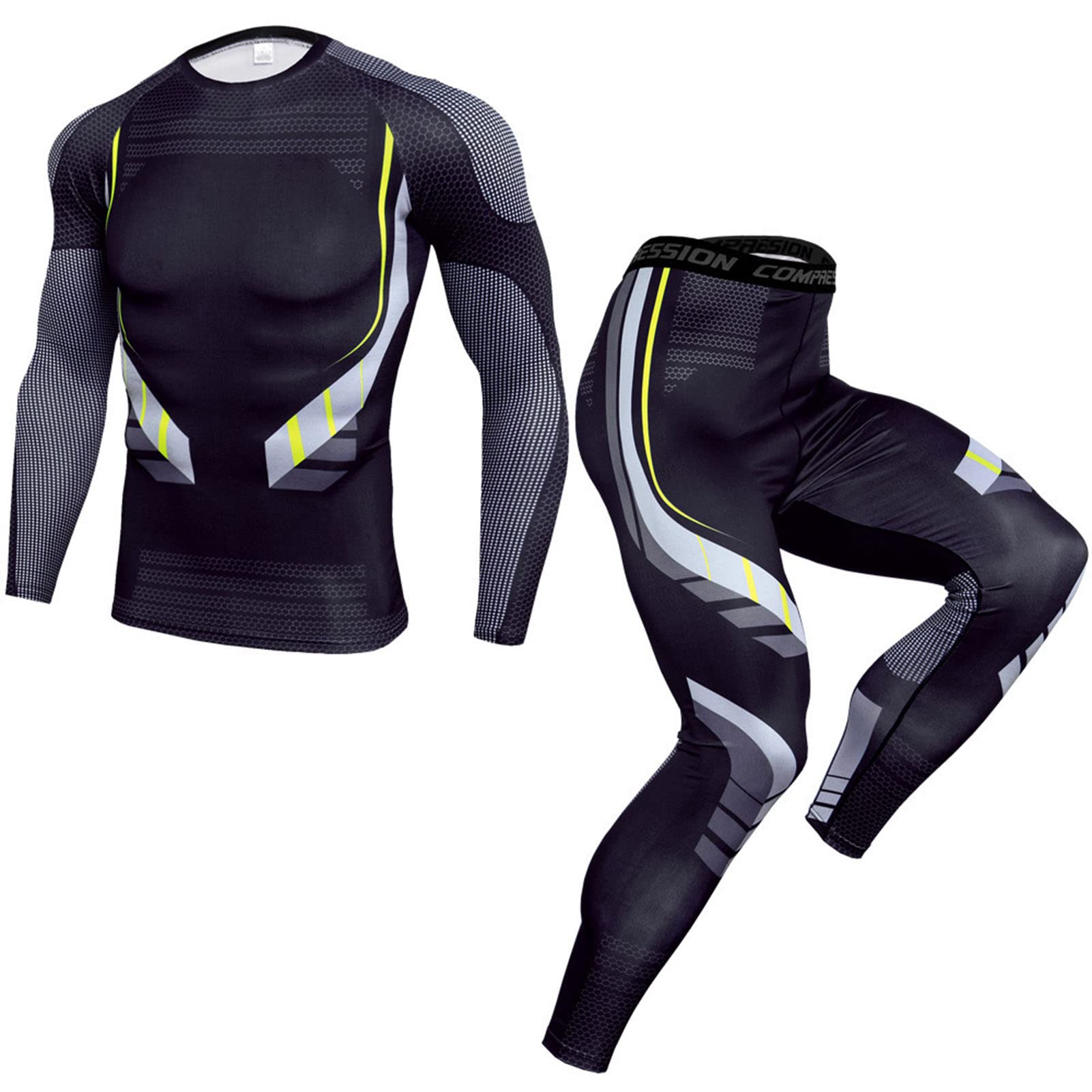 Men's 2-Piece Waterproof Fitness Training Suit - Soft, Breathable Workout Clothes for Gym & Outdoor Exercise | Perfect for Running, Yoga & Active Lifestyle
