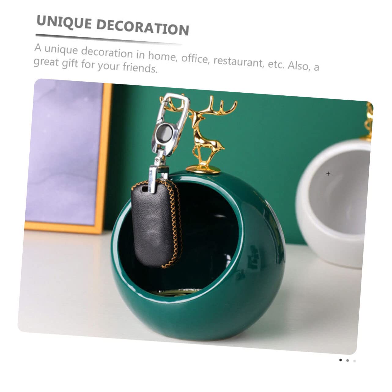Angoily Ceramic Animal-Shaped Candy Dish - Decorative Storage Box for Earrings, Keys, Office Supplies, Makeup & Snacks - Perfect for Home, Office, and Party Decor