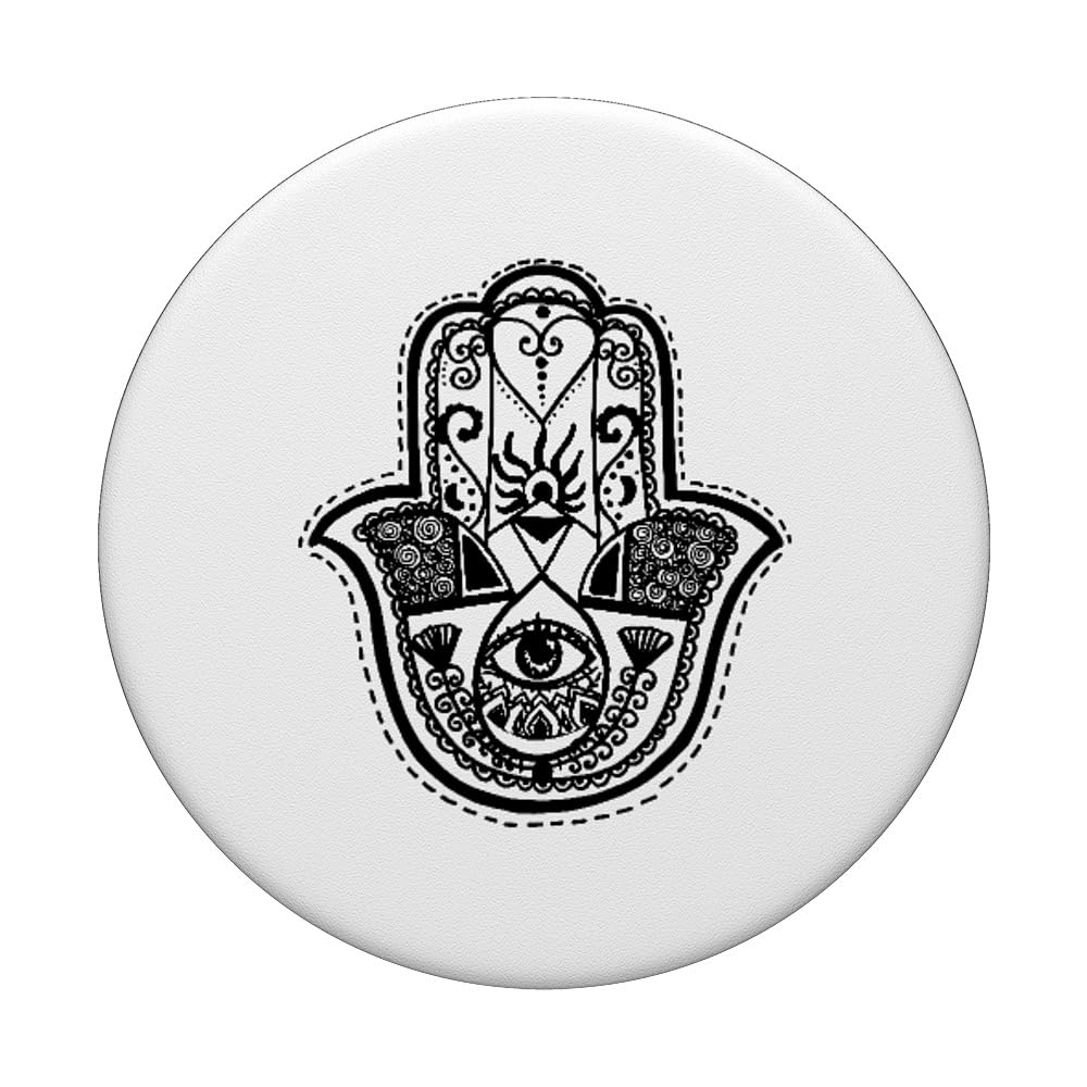 Spiritual Hamsa Hand Yoga PopSockets - Standard PopGrip Phone Grip & Stand for Yoga, Meditation & Daily Use | Compatible with iPhone, Samsung & Smartphones