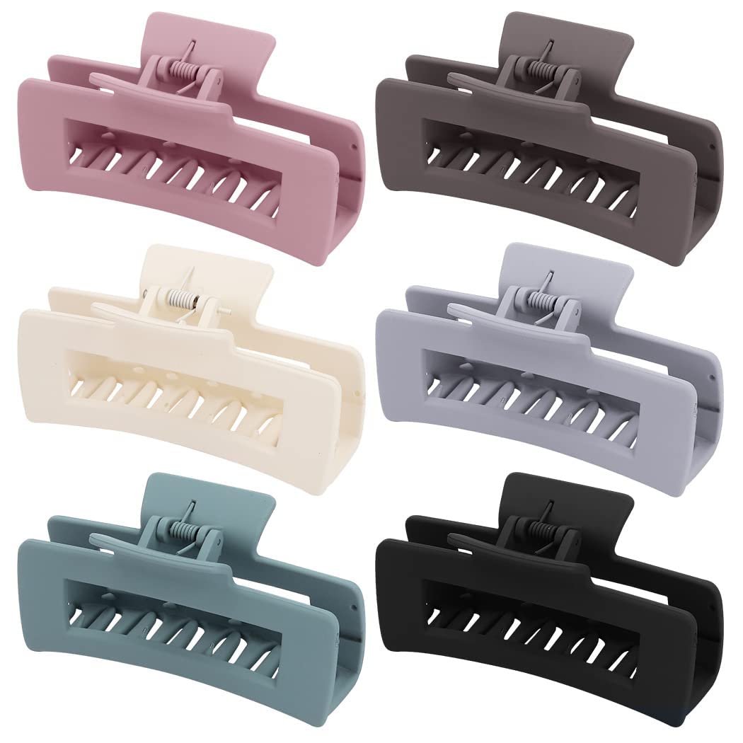 Glamifirsto Large Hair Claw Clip - 4.3 Inch Non-Slip Strong Hold Matte Butterfly Banana Barrette for Women & Girls - Perfect for Thin, Thick, and Fine Hair - Great for Workouts, Office, and Everyday Styling