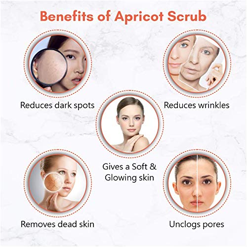 Orgello Herbal Exfoliating & Whitening Apricot Face Scrub (2 x 100g) - Natural Skincare for Normal, Oily & Dry Skin - Enriched with Licorice, Turmeric & Neem Oil - SLS & Paraben Free - Gentle Exfoliation for Brighter, Smoother Skin - Perfect for Daily Facial Cleansing & Glow Boosting