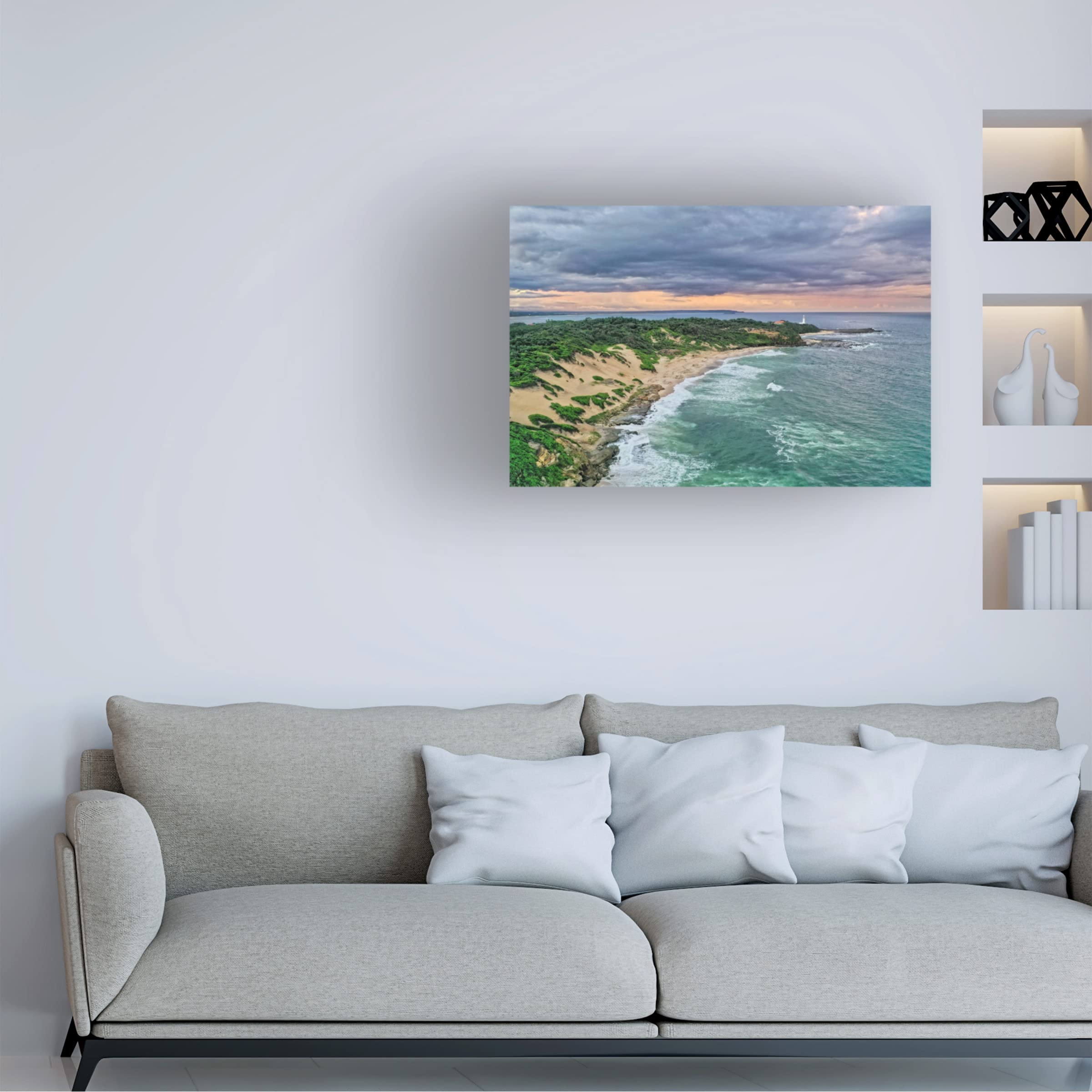 Trademark Fine Art 'Beach Story' Canvas Wall Art by Beata Czyzowska Young - Coastal Decor for Living Room, Bedroom & Office