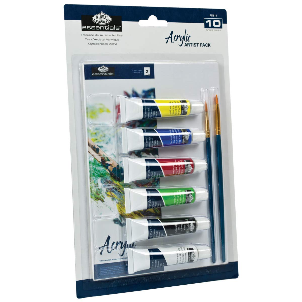 Royal & Langnickel Essentials Acrylic Painting Set - 24-Piece Art Supplies Kit with Brushes, Canvas & Paints for Beginners & Professionals | Perfect for Canvas Painting, DIY Art Projects & Home Decor