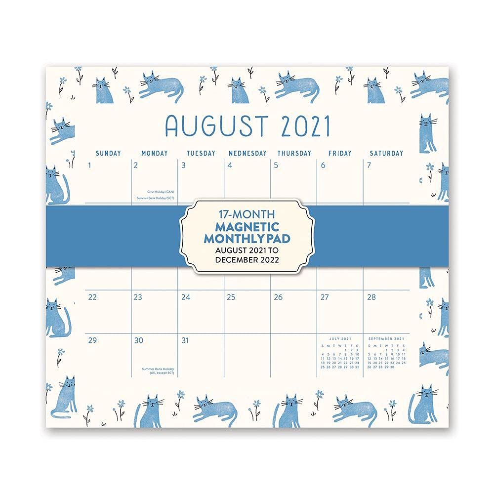Orange Circle Studio This and That 2022 Magnetic Monthly Desk Calendar Planner - Stylish Office & Home Organization for Productivity & Scheduling