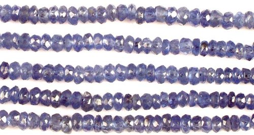 Faceted Blue Sapphire Rondelle Beads for Jewelry Making - DIY Necklace, Bracelet & Earring Supplies - Perfect for Beading, Crafting & Gift Giving