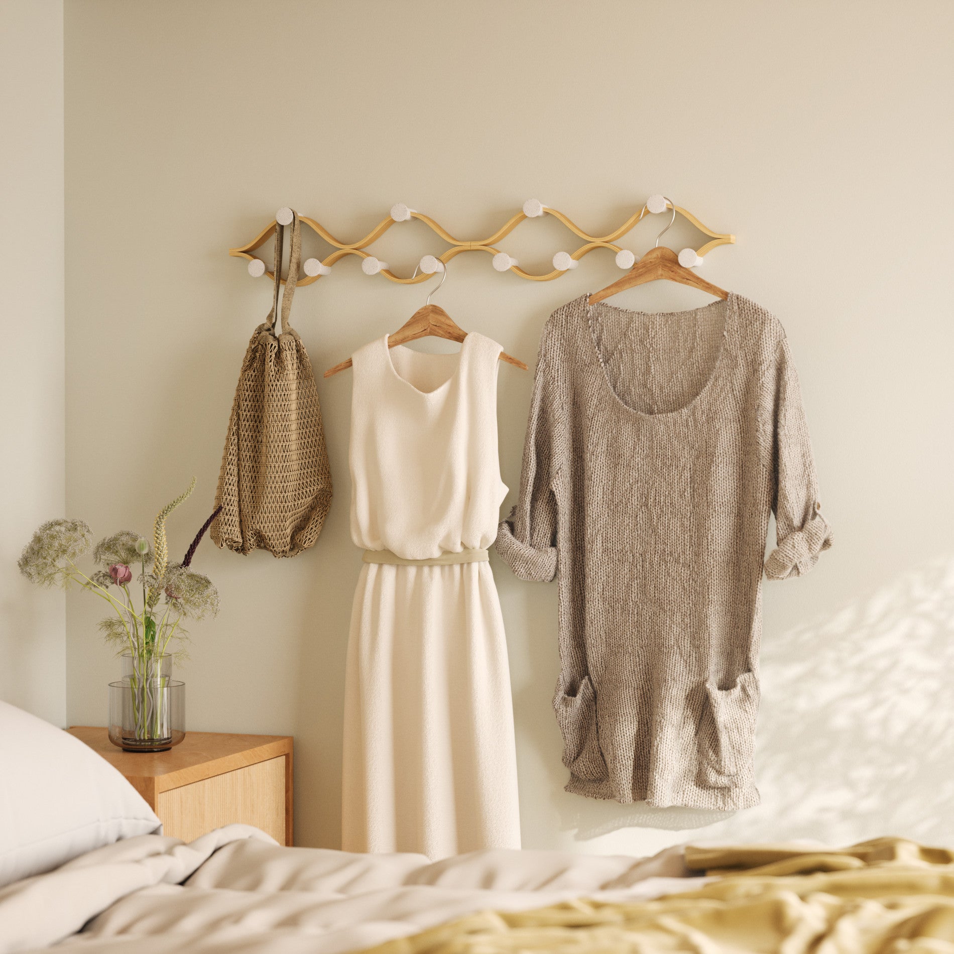 Montage 6 Wall Hook - Heavy Duty Hooks for Hanging Coats, Hats & Bags - Perfect for Entryway, Bedroom & Bathroom Organization