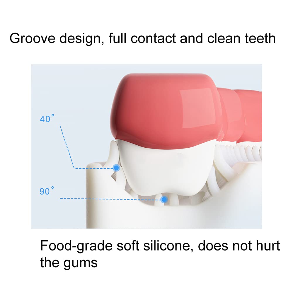 SATIS Silicone U-Shaped Kids Toothbrush for Ages 2-6 | 2-Pack Soft Bristle Training Toothbrush for Toddlers | Perfect for Teaching Oral Hygiene & Brushing Skills