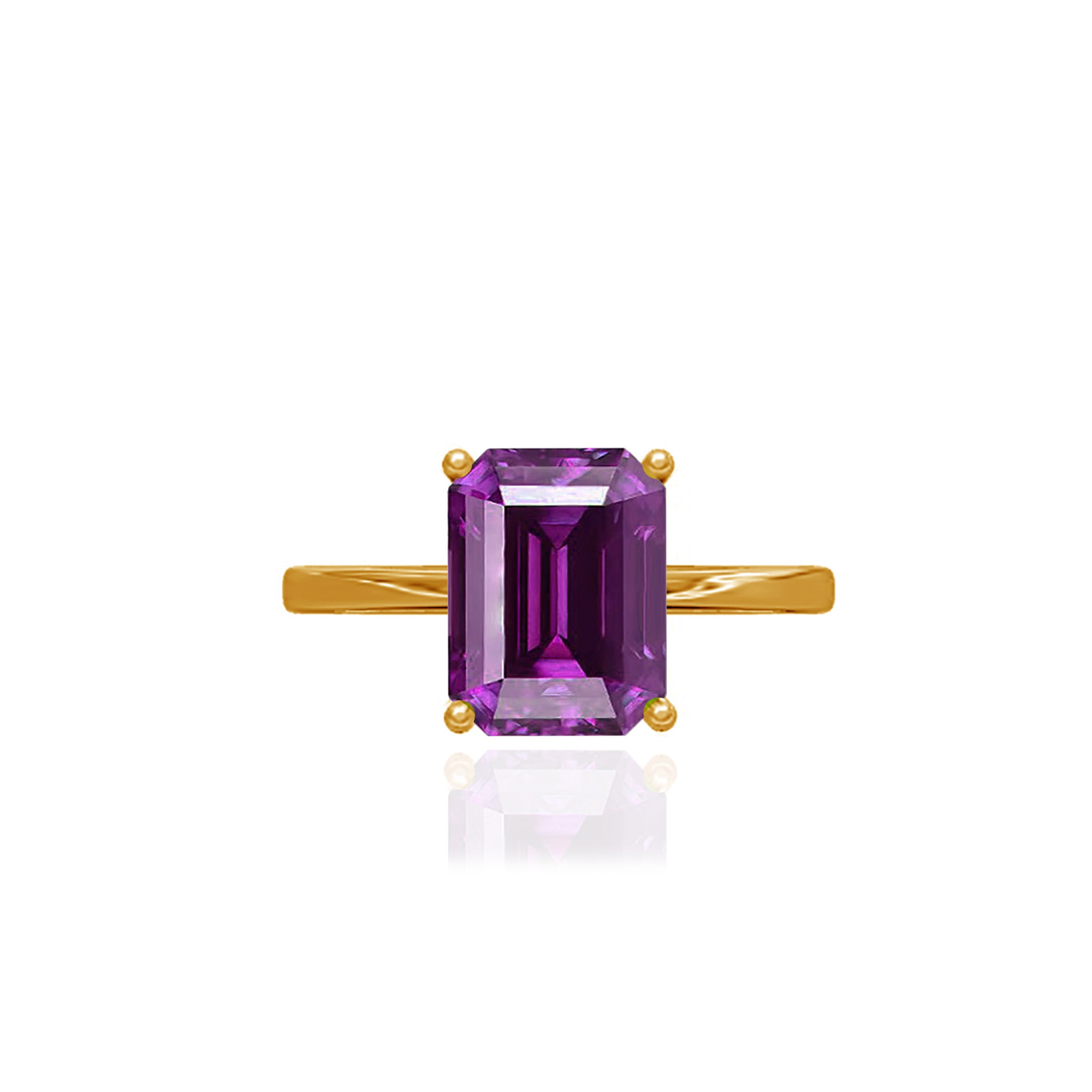 Emerald Cut Moissanite Ashes Ring - Elegant & Sparkling Jewelry for Women | Perfect for Memorial, Wedding & Special Occasions