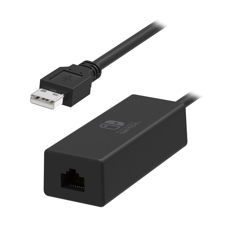 HORI Nintendo Switch LAN Adapter for Wired Internet Connection - Includes 3-Month Nintendo Switch Online Membership Download Code | Perfect for Lag-Free Online Gaming and Multiplayer Sessions