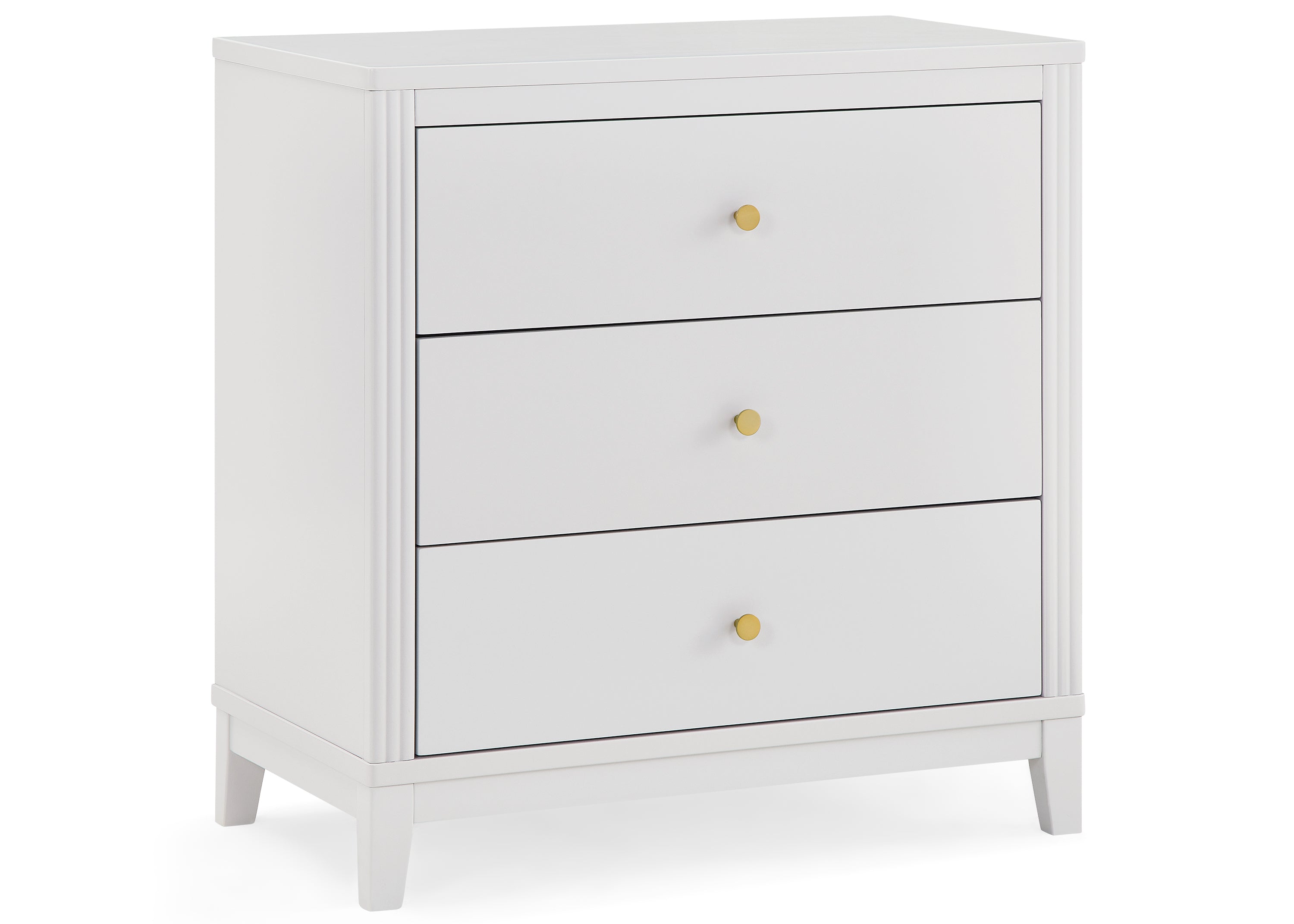 Eloise 3 Drawer Dresser with Changing Top & Interlocking Drawers - Nursery Storage Solution for Baby Clothes, Diapers & Essentials | Modern Baby Changing Table & Dresser Combo for Nursery Organization