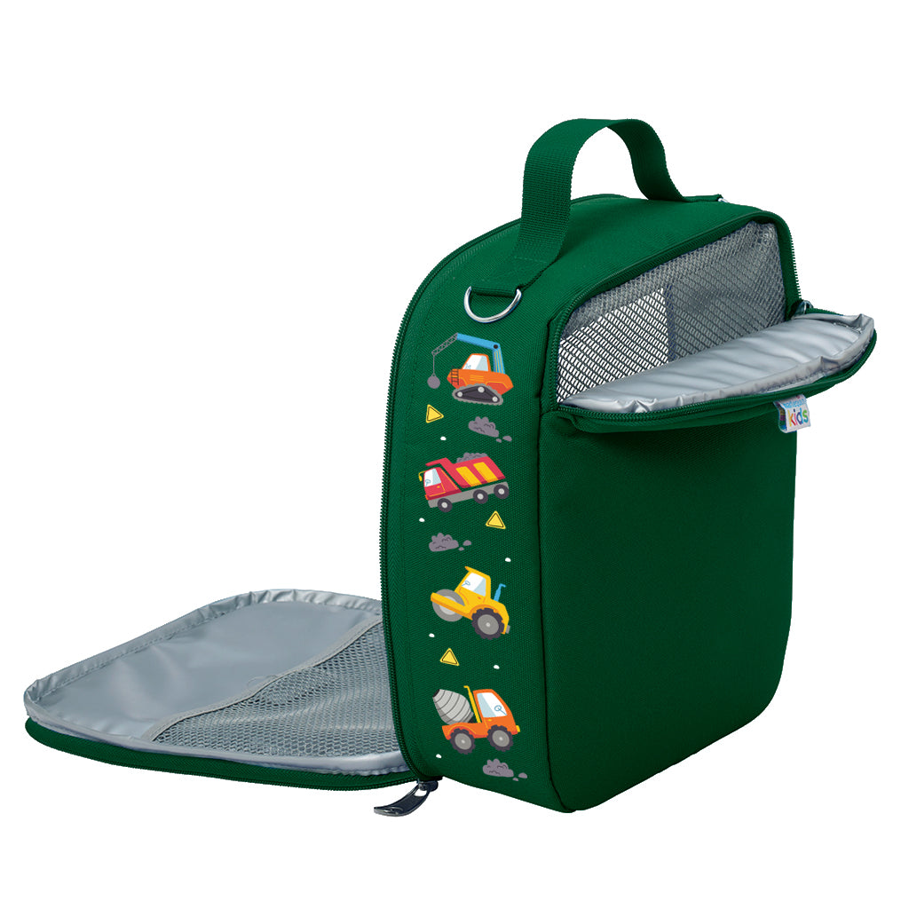 Large Insulated Jumbo Trucks Lunch Bag for Kids - Perfect for School, Work, and Picnics