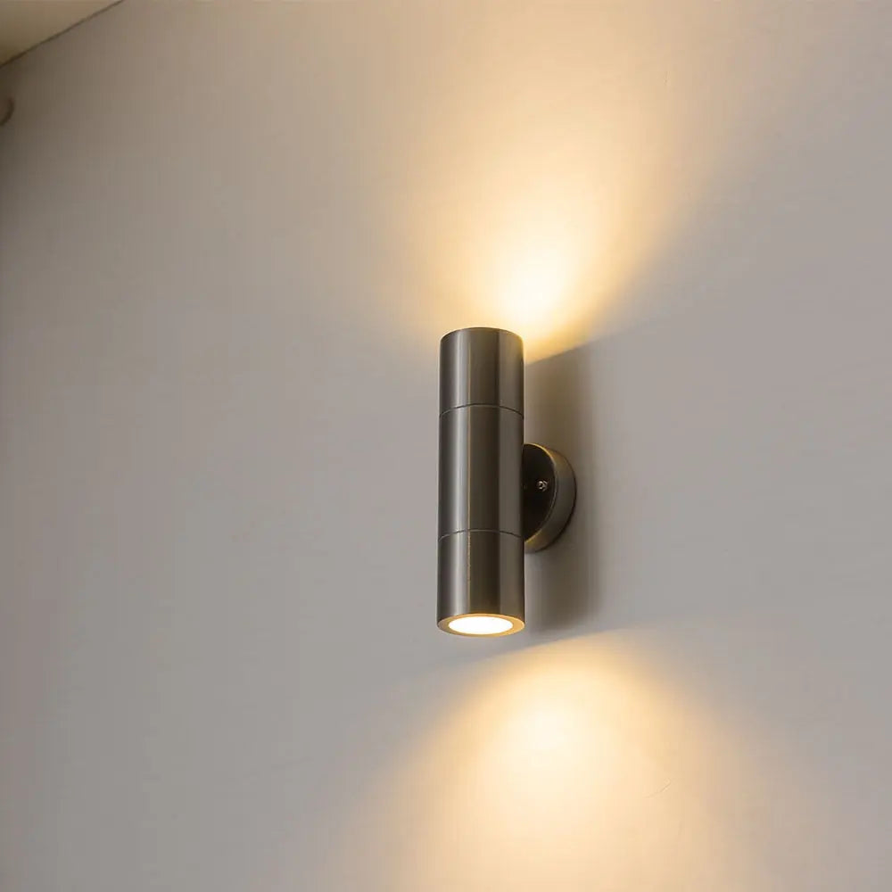 Brushed Nickel Outdoor Wall Lights - Waterproof Exterior Sconce Lighting for Porch, Patio, Garden & Entryway - Durable Weather-Resistant Design for Home & Commercial Use