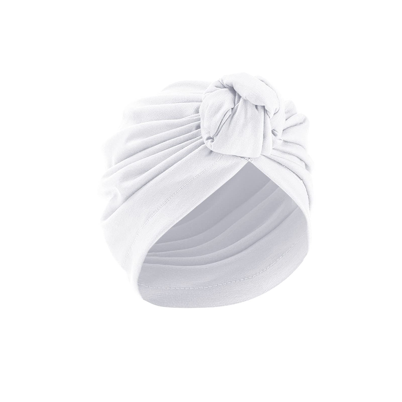 Women's Muslim Headscarf & Cancer Hat - Soft Turban Hair Wrap Cap for Chemo, Hijab, or Daily Use - Breathable & Comfortable (White, One Size) - Perfect for Prayer, Modest Fashion, or Hair Loss Coverage