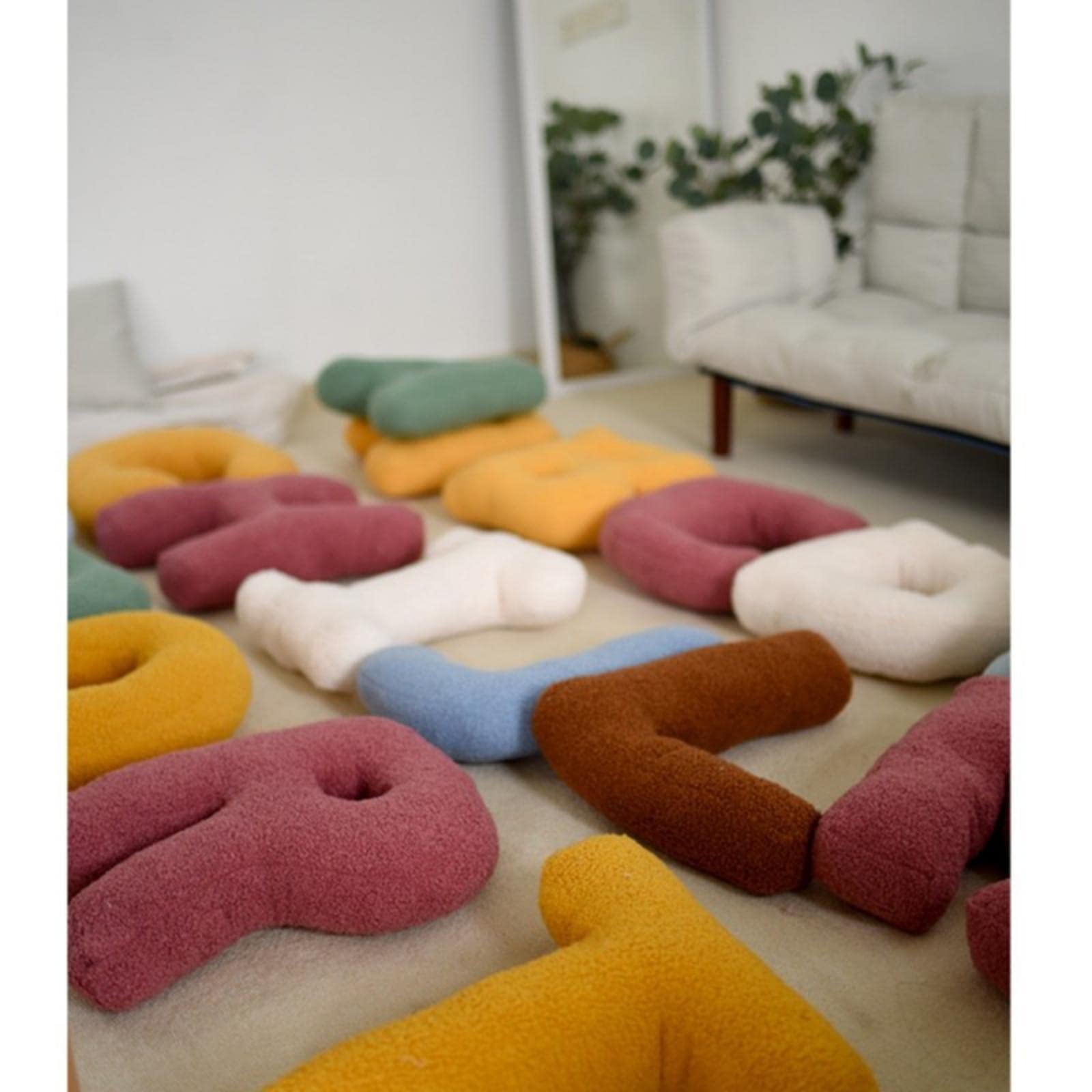Soft Plush Alphabet Letter Pillows - Decorative Throw Cushions for Living Room, Sofa, Bed & Car - Fun Educational Learning English ABC Pillows for Kids & Adults - Perfect for Nursery, Dorm, Home Decor & Gifts