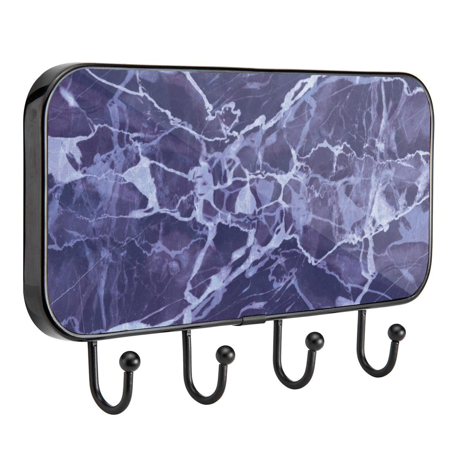 GIAPB Wall Hooks - 10 Pack Heavy Duty Sticky Hooks for Hanging, Abstract Purple Marble Texture Adhesive Hooks, No Drill Wall Hangers for Home, Kitchen, Bathroom, Office - Perfect for Hanging Towels, Keys, Coats and Decorations