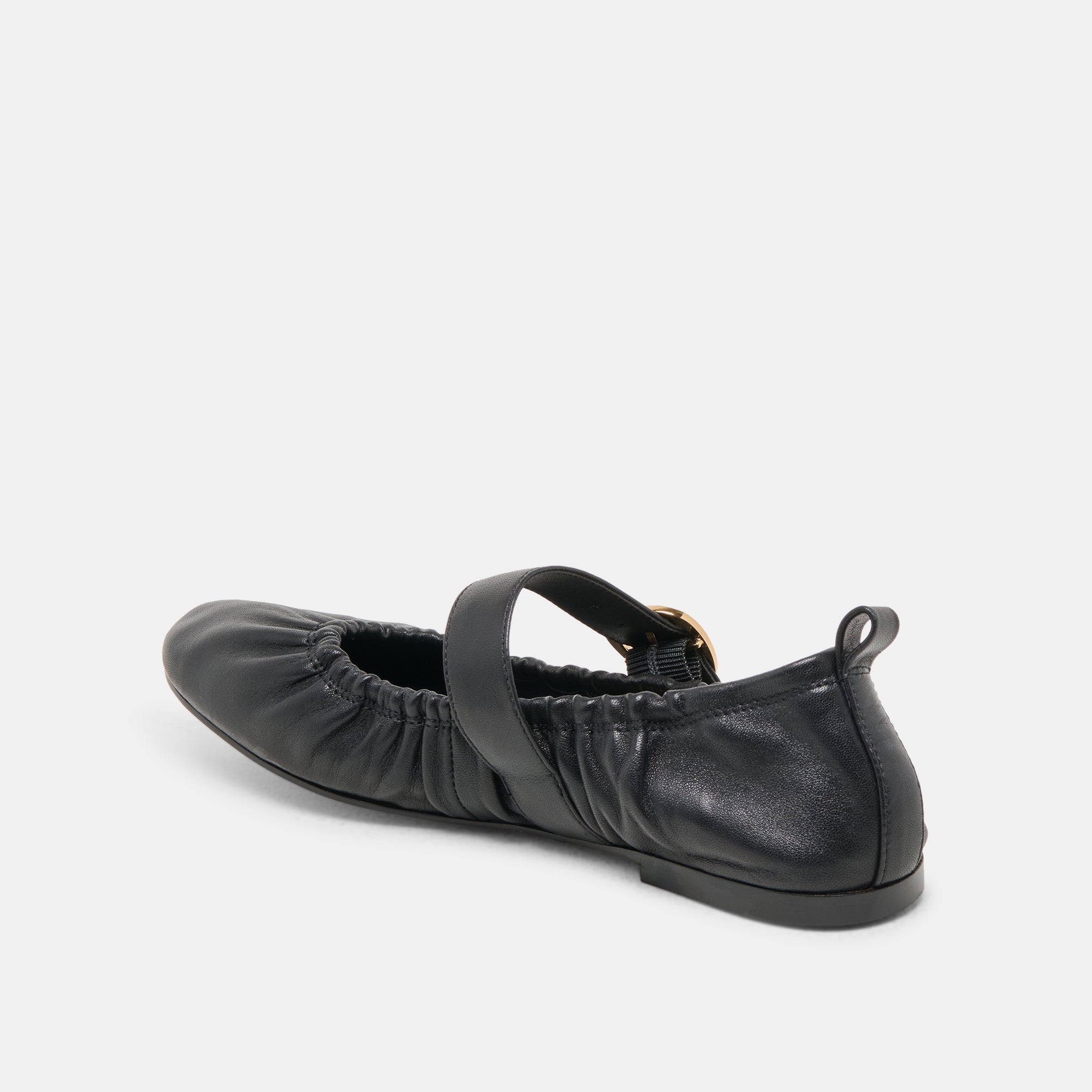 CAELY Women's Black Leather Ballet Flats - Comfortable & Stylish Shoes for Work, Travel & Casual Wear