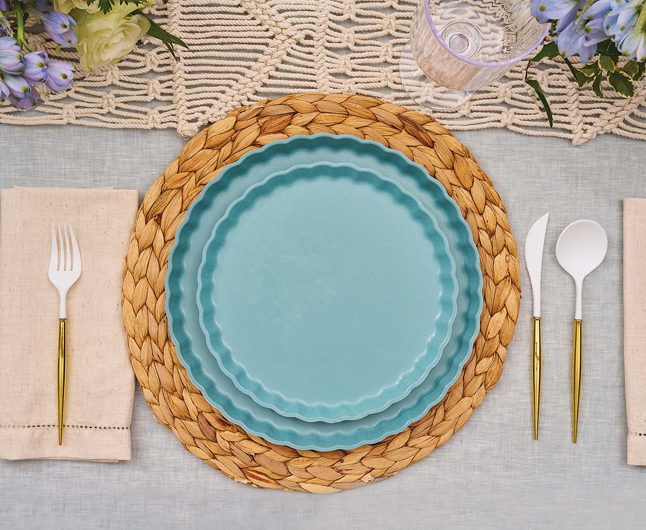 Premium Gold Bella 36-Piece Plastic Cutlery Set - Elegant Disposable Silverware for Parties, Picnics & Events (Service for 12) - Perfect for Weddings, BBQs & Outdoor Dining