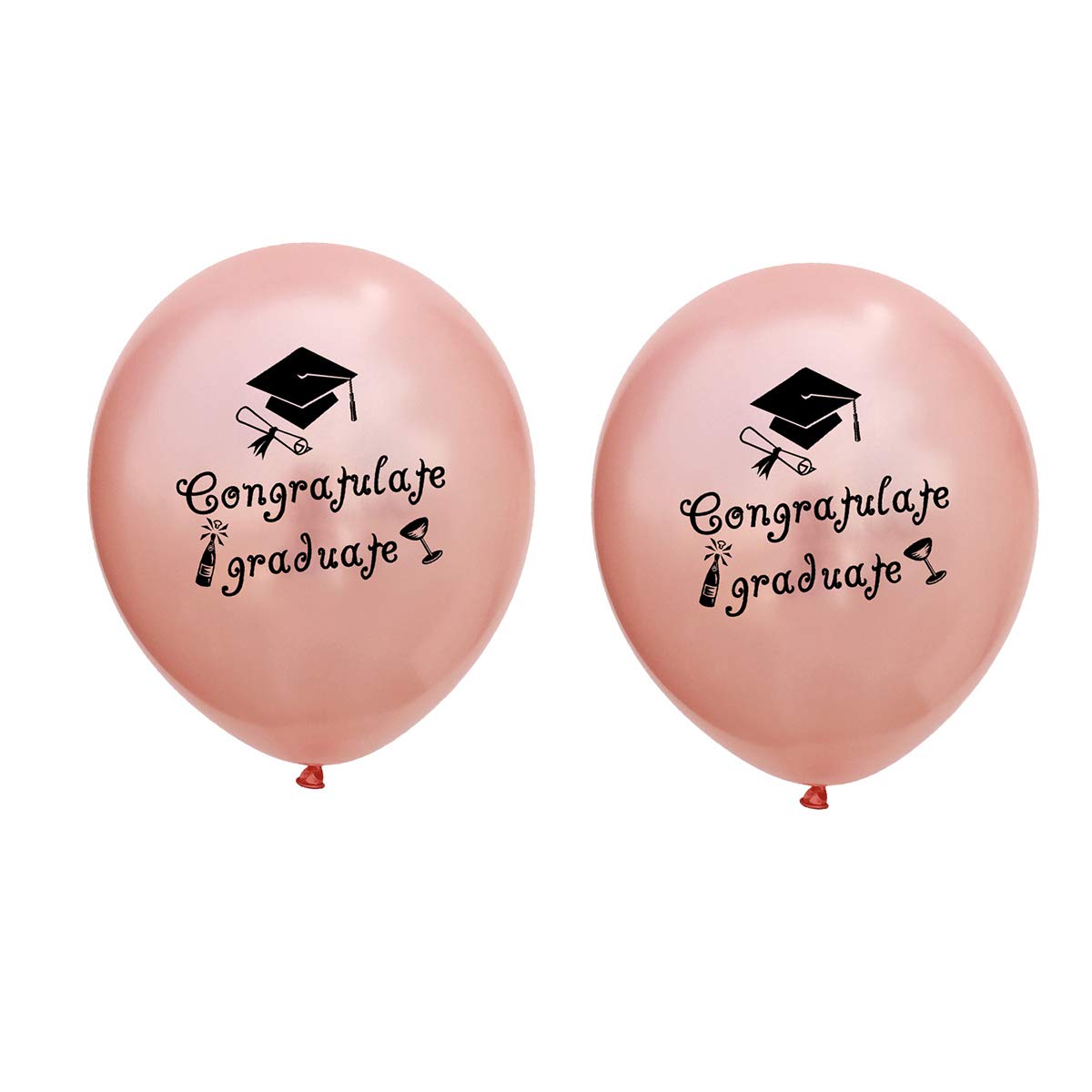 20 Pcs Rose Gold 12 Inch Graduation Balloons - Class of 2025 Decorations, Congrats Grad Party Supplies for Graduation Ceremony, Photo Backdrop & Celebration Decor