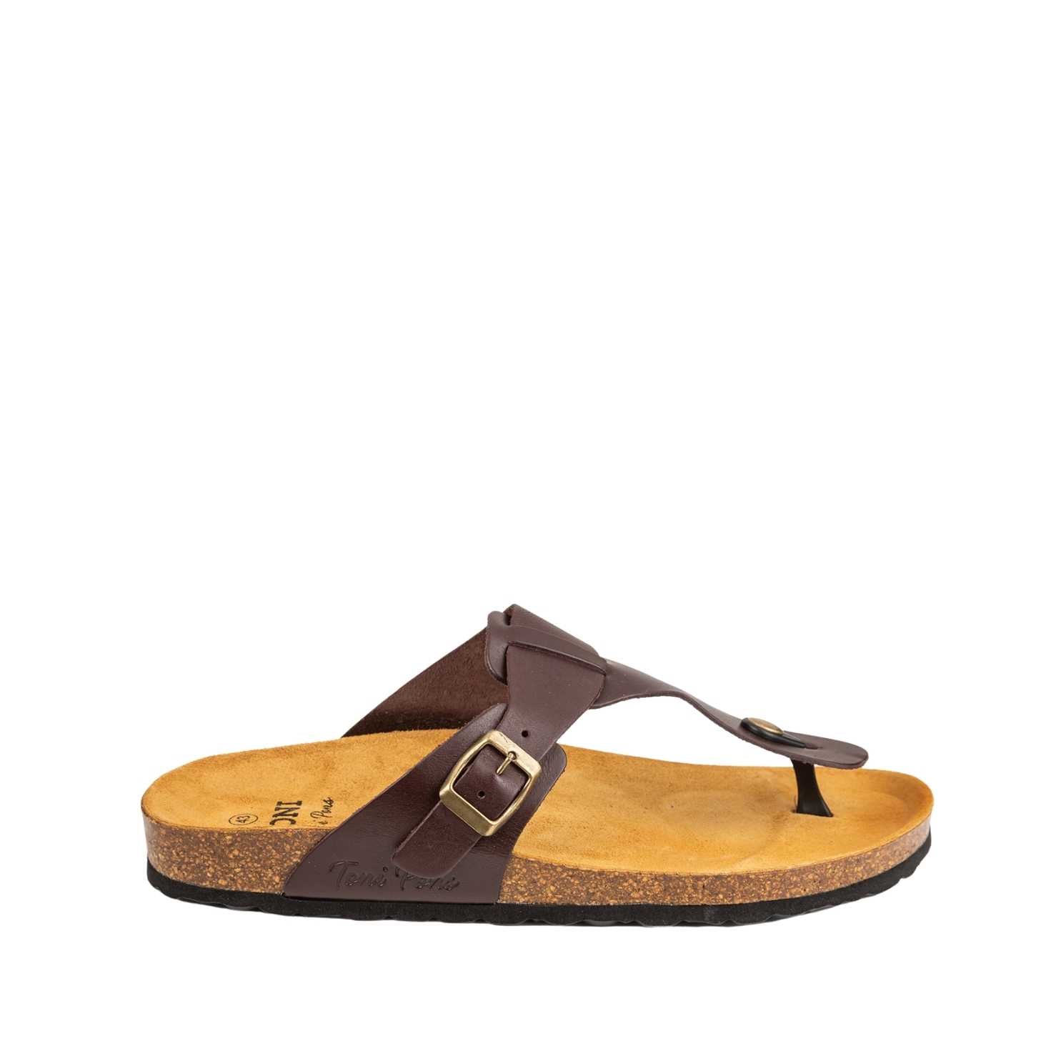 Men's Plain Leather Open Toe Slippers - Comfortable & Breathable House Shoes for Indoor/Outdoor Wear - Perfect for Relaxing at Home, Lounging or Backyard Use