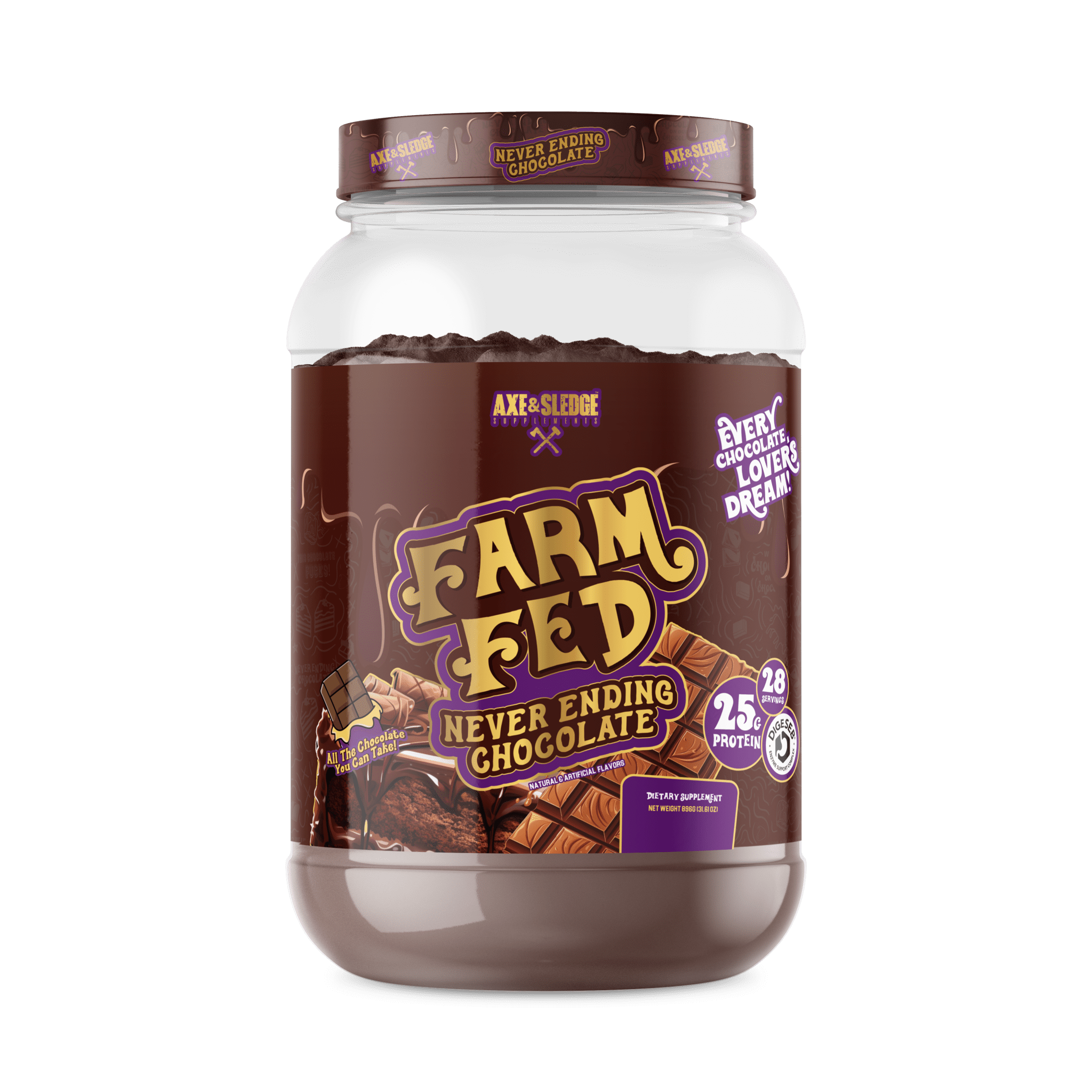 Axe & Sledge Farm Fed 25g Whey Isolate Protein Powder - Premium Muscle Recovery Supplement for Post-Workout & Fitness Enthusiasts