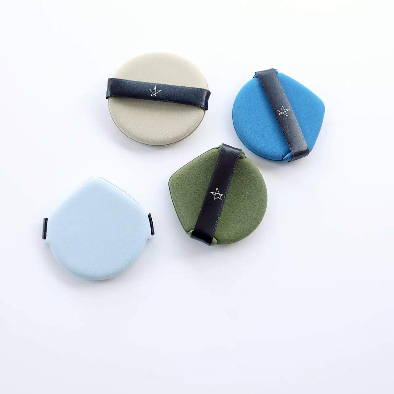 WOIWO 4 PCS Star-Shaped Makeup Sponge for Liquid & Powder Foundation - Soft Blending Puff for Wet & Dry Application - Perfect for Flawless Makeup at Home or On-the-Go
