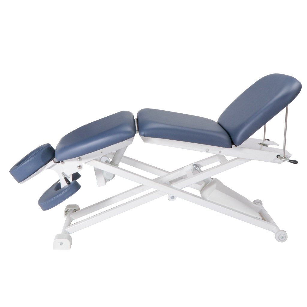 TheraMaster 29-Inch Electric Massage Table with 2 Motors & 4 Sections - Royal Blue for Professional Bodywork & Home Relaxation