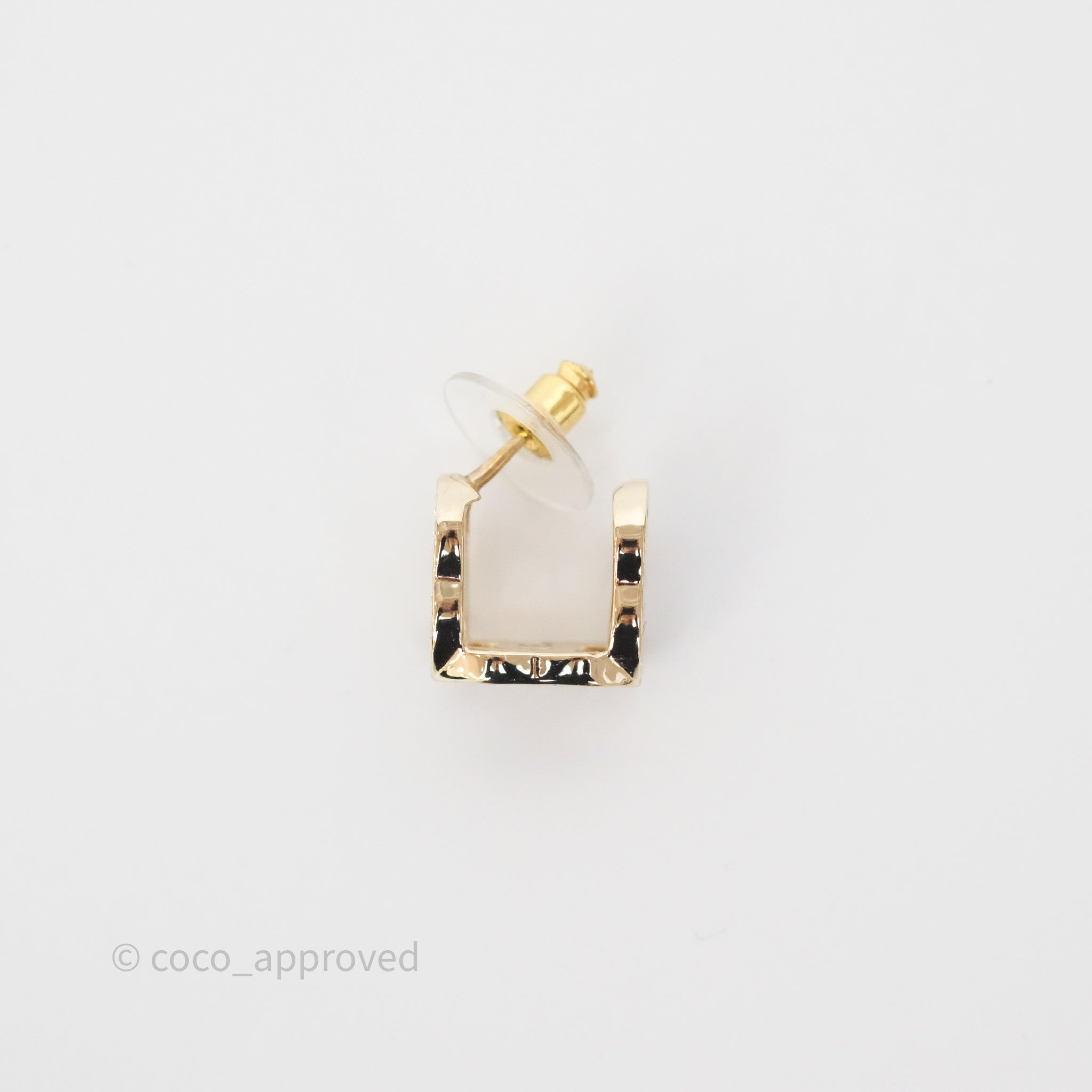 Chanel CC Crystals Square Earrings Gold Tone 23B - Luxury Fashion Jewelry for Women, Perfect for Parties, Weddings & Special Occasions