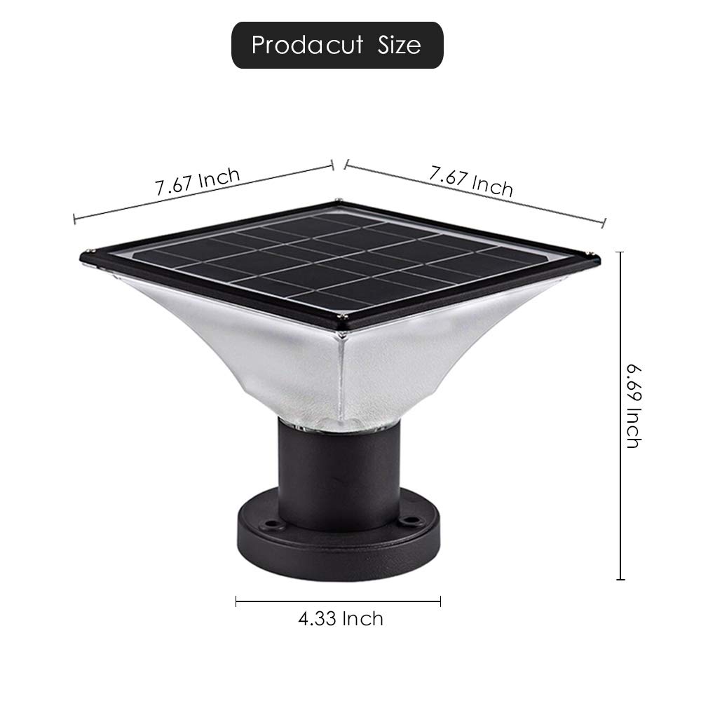 Solar LED Post Cap Lights Outdoor - Waterproof Solar Deck Lights for 4x4 & 6x6 Wooden Posts (4 Pack) - Perfect for Patio, Garden, Fence & Pathway Lighting at Night