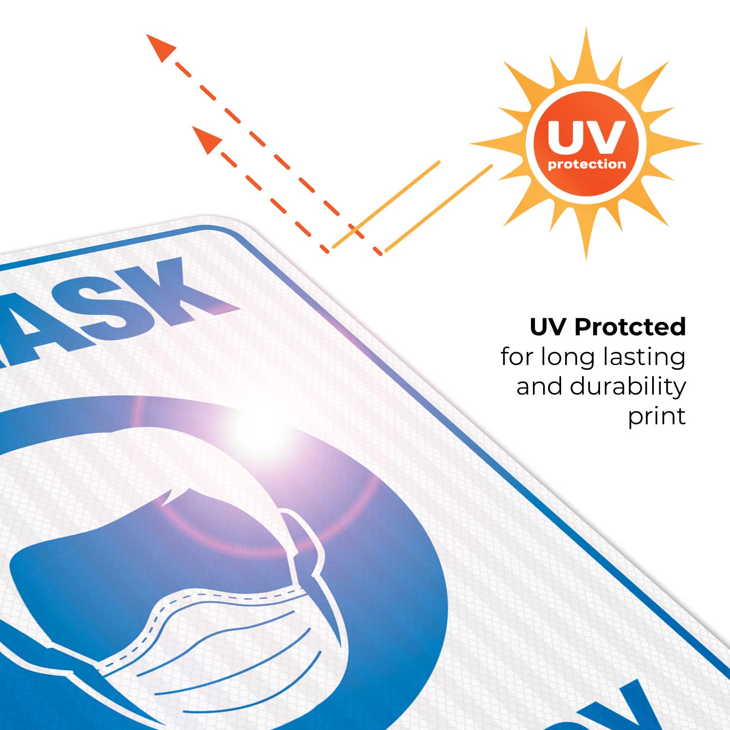 3M EGP Reflective .080 Aluminum 'Mask Required - No Mask No Entry' Sign 24x30 Inches | Fade Resistant, Easy Mounting | Indoor/Outdoor Safety Signage for Businesses, Hospitals & Public Spaces | Made in USA