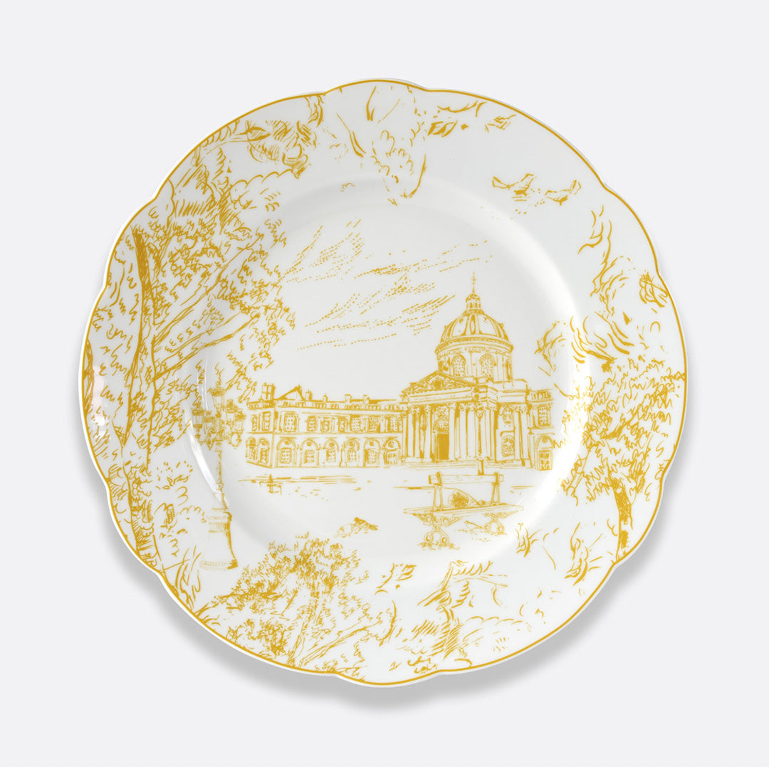 Elegant Tout Paris Dinner Plates Set of 6 - Premium Porcelain Plates for Fine Dining, Dinner Parties & Home Decor | Dishwasher & Microwave Safe