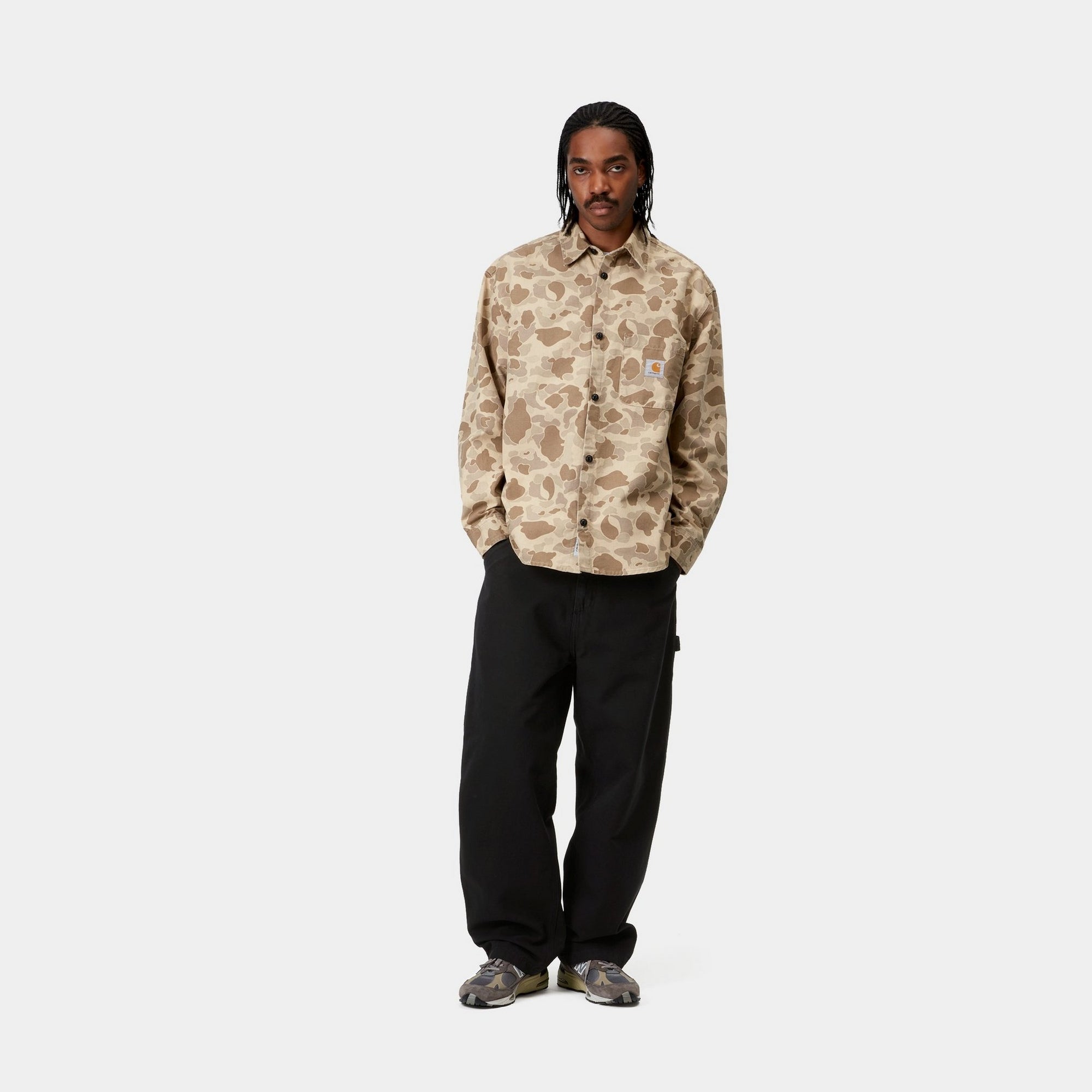 OG Single Knee Canvas Pants | Black Stone Washed | Workwear, Outdoor Activities & Casual Street Style