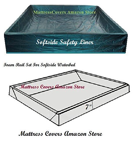 King Size Softside Waterbed Mattress with Pillow Top - Heater & Drain Pump Included | Ultra Comfort for Bedroom, Guest Room & RV Use
