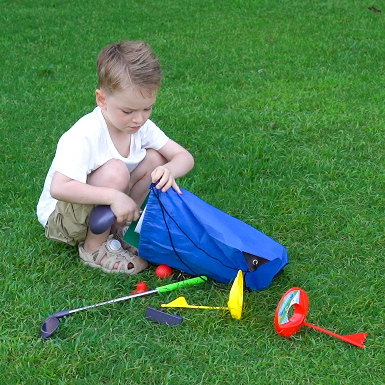 Adjustable Kids Golf Club Set for Toddlers 3-5 Years Old - Perfect Outdoor Golf Toys for Boys & Girls - Ideal Christmas & Birthday Gifts (Model 777-580A) - Great for Backyard Play, Family Bonding & Early Sports Development