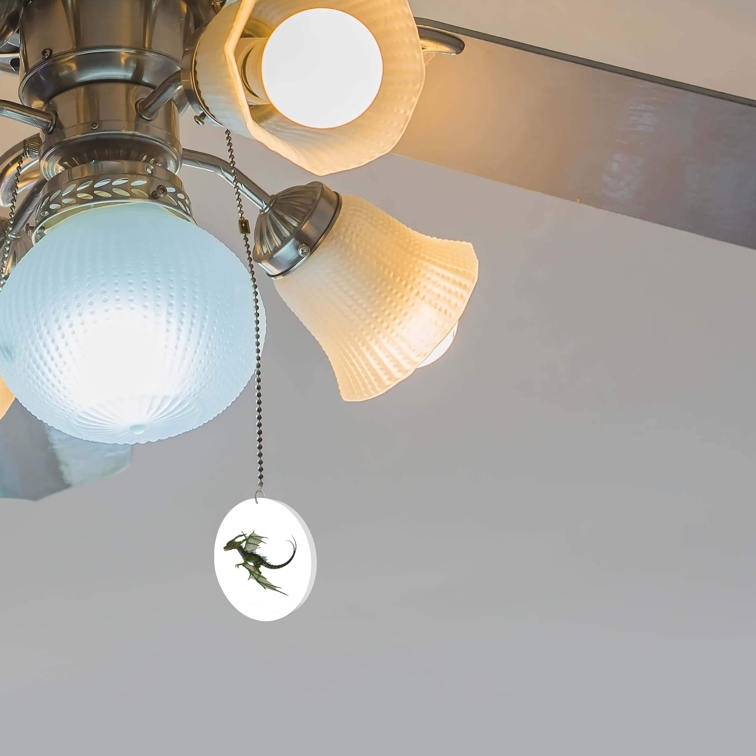 Green Dragon Ceiling Fan with Light - Perfect for Bedroom & Living Room