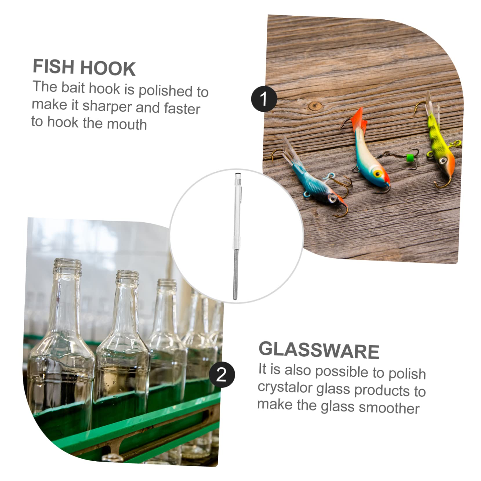 Portable Fishing Hook Sharpener - Multi-Tool Fishhook File & Hone for Anglers | Compact Fishing Gear Kit for Outdoor, Camping & Survival Use
