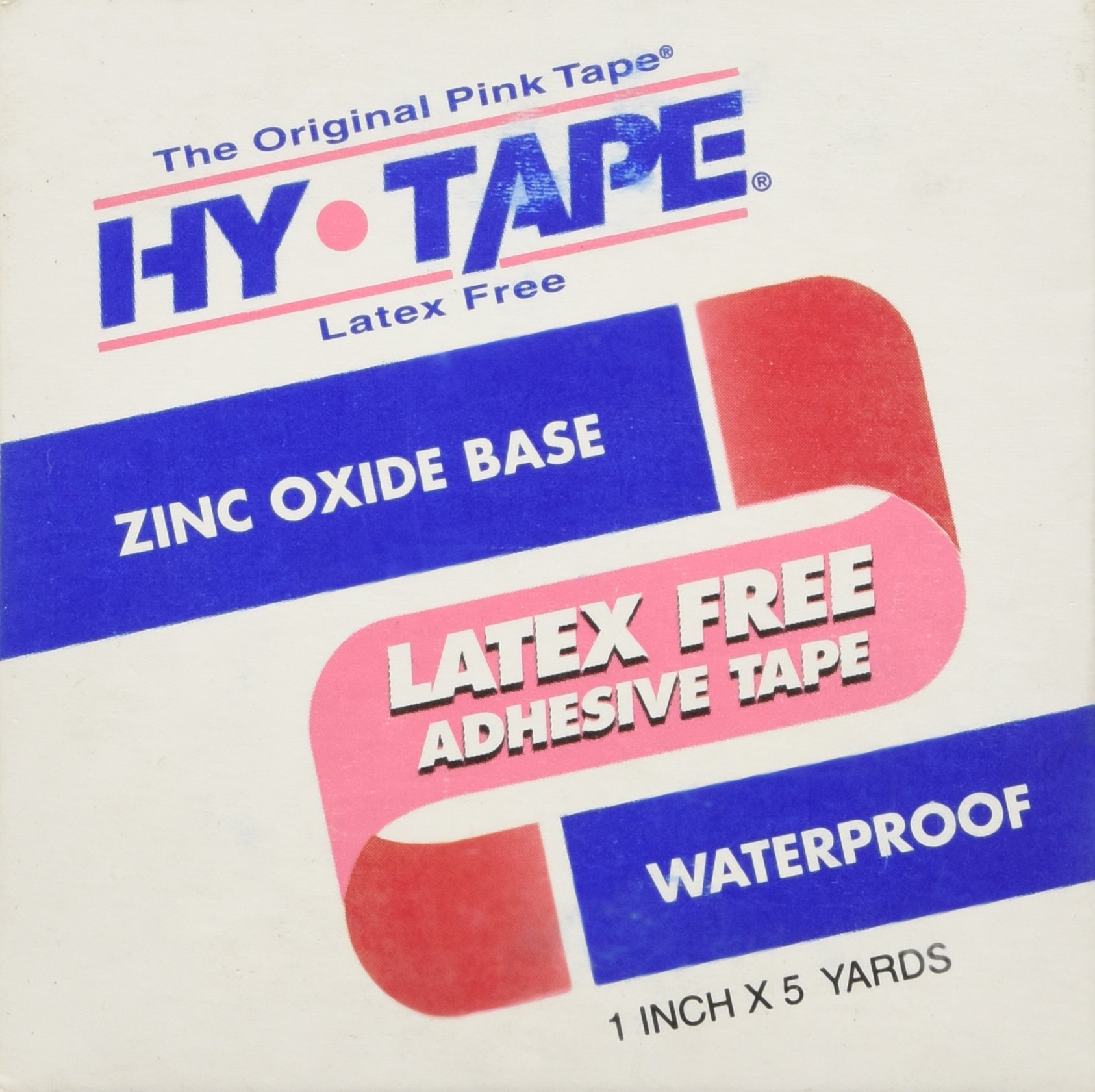 HY-TAPE The Original Pink Tape, 1 Inch x 5 Yards - Waterproof First Aid Tape for Wound Care & Sports Injuries - Ideal for Medical Use, Bandage Securing & Athletic Protection