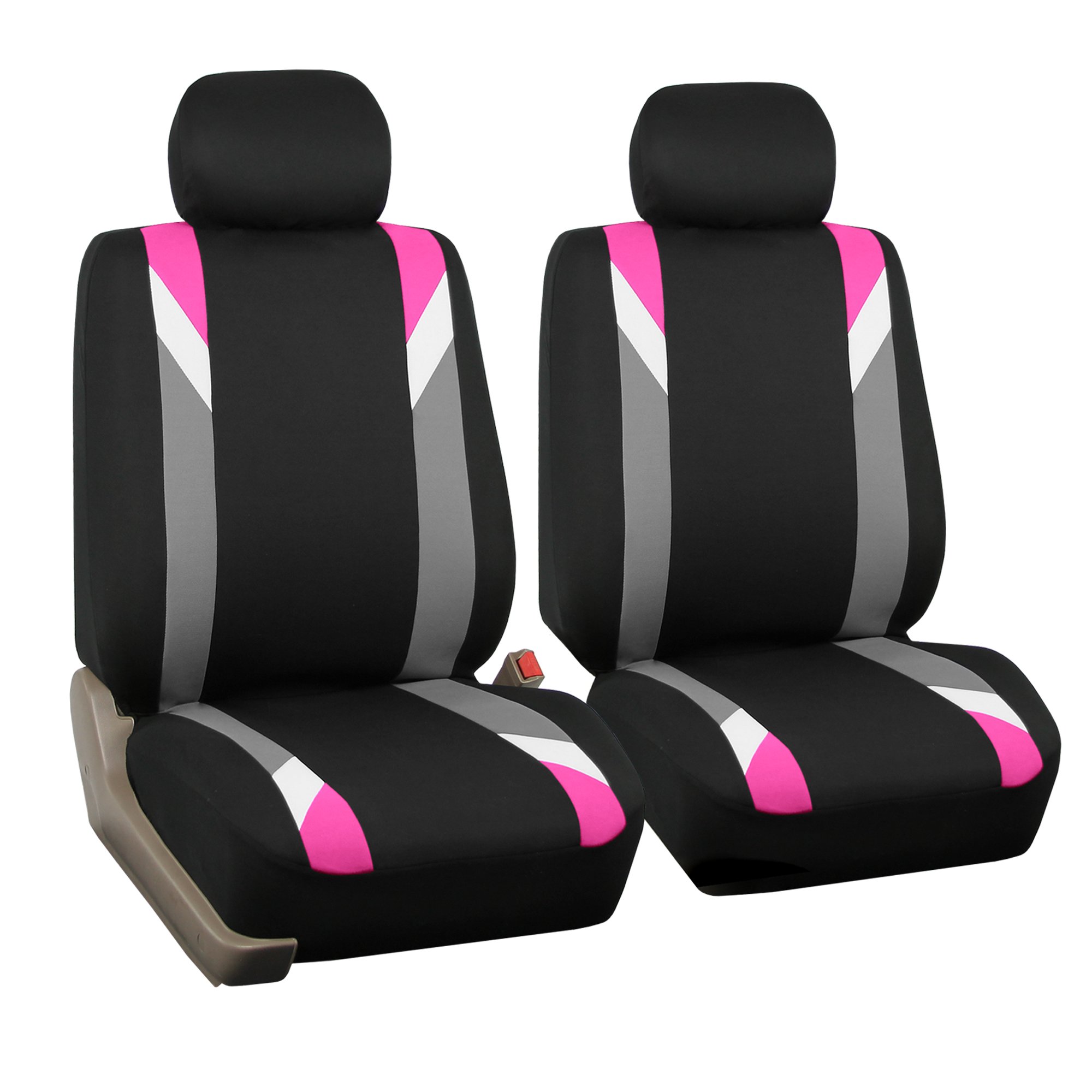 Premium Universal Airbag-Compatible Automotive Seat Covers - Modern Pink Car Interior Accessories for Cars, Vans, Trucks & SUVs | Front Seat Protection & Style Upgrade