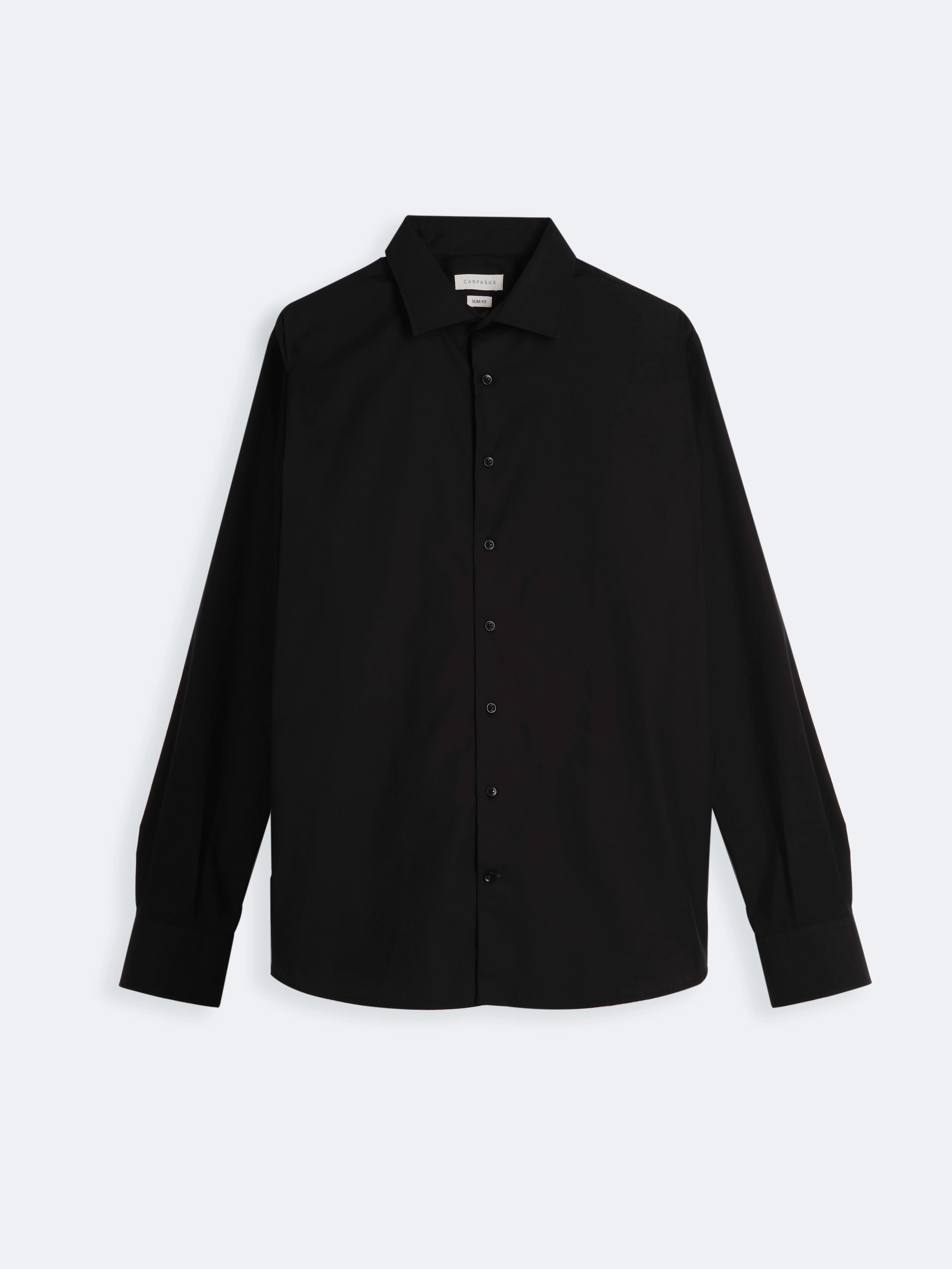 Premium Black Dress Shirt for Men - Slim Fit Formal Business Shirt - Perfect for Office, Weddings & Special Occasions
