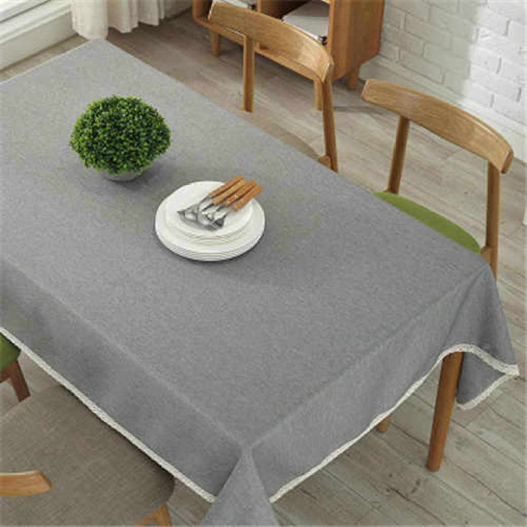 Waterproof Rectangular Tablecloth - Spillproof Dining Table Cover for Wedding, Party, Home Decor - Durable & Washable Home Textile for Indoor/Outdoor Use