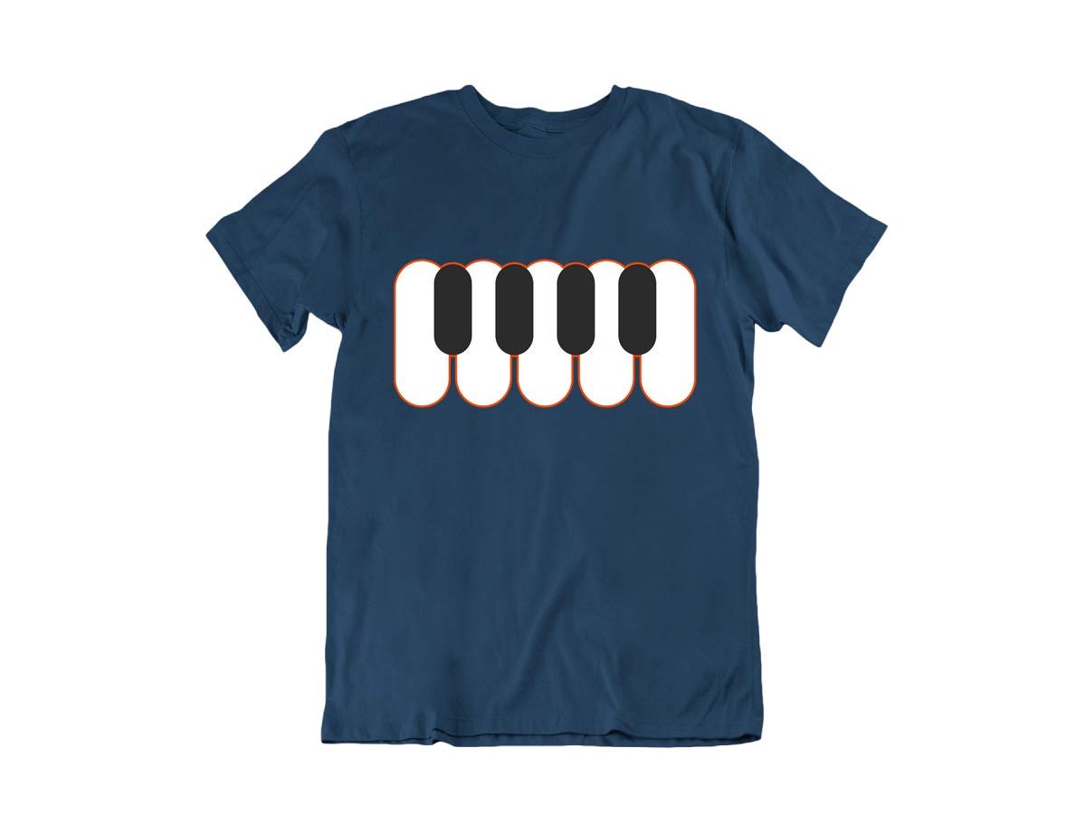 Piano Keyboard Musician Cotton T-Shirt - Funny Music Lover Gift for Pianists & Keyboard Players - Perfect for Concerts, Music Lessons & Casual Wear